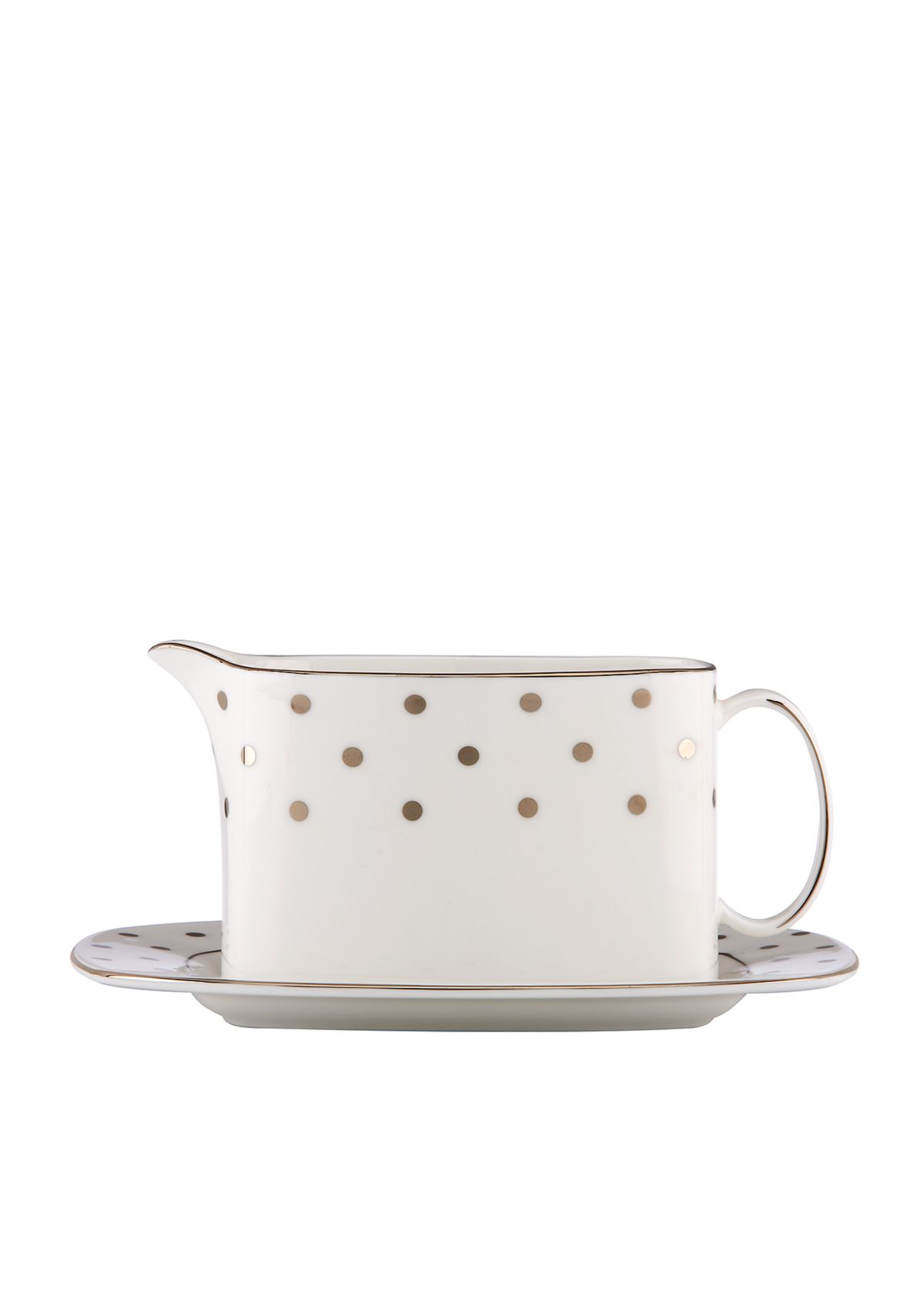 Larabee Road Platinum Dinnerware Sauce Boat with Stand