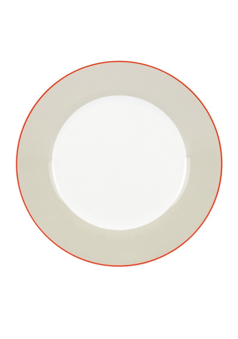 Hopscotch Drive Taupe Dinner Plate