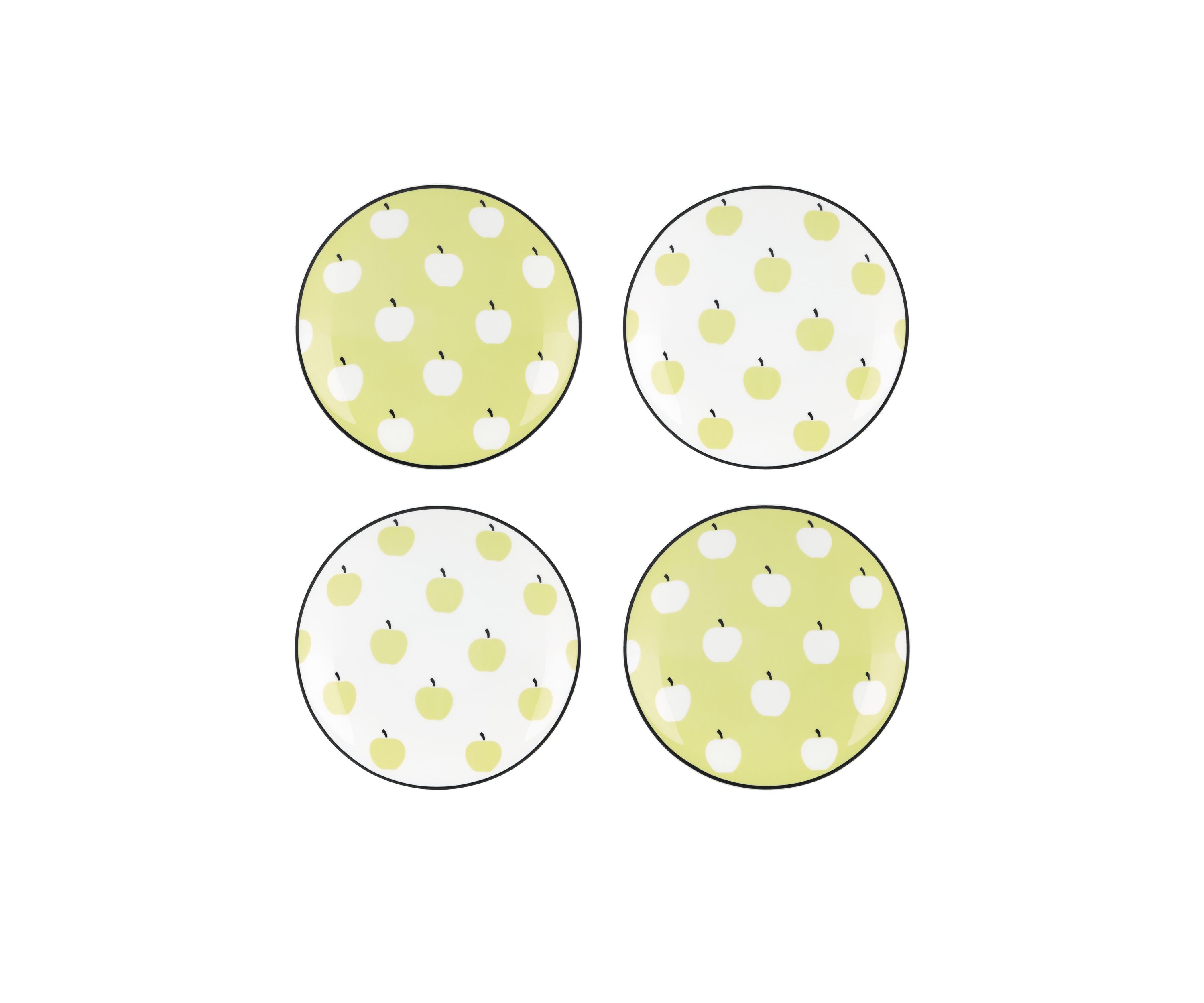 Wickford Apple Set of 4 Tidbit Plates