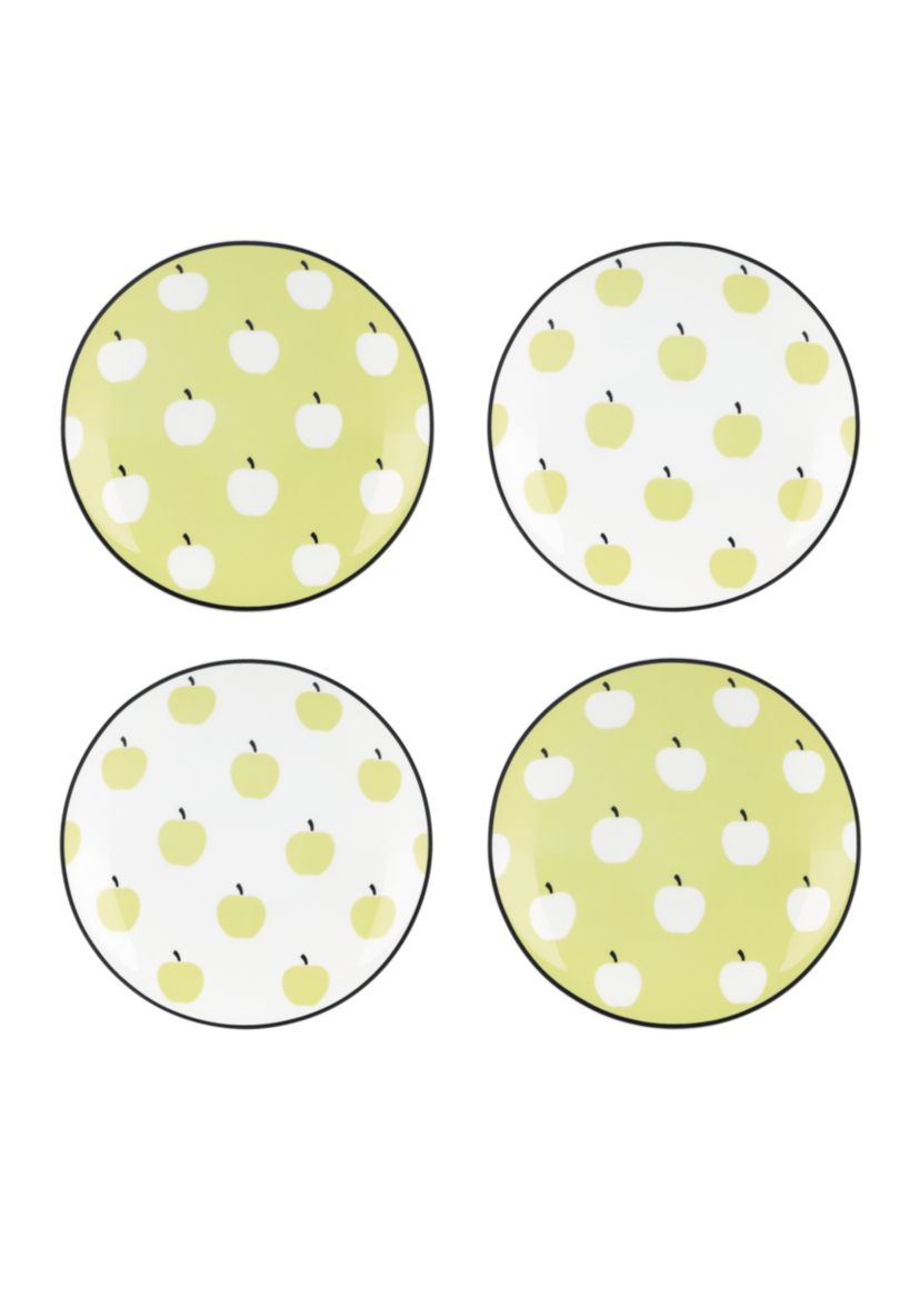 Wickford Apple Set of 4 Tidbit Plates