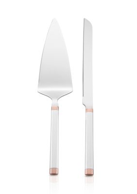 kate spade new york Rosy Glow 2-Piece Dessert Set, Silver