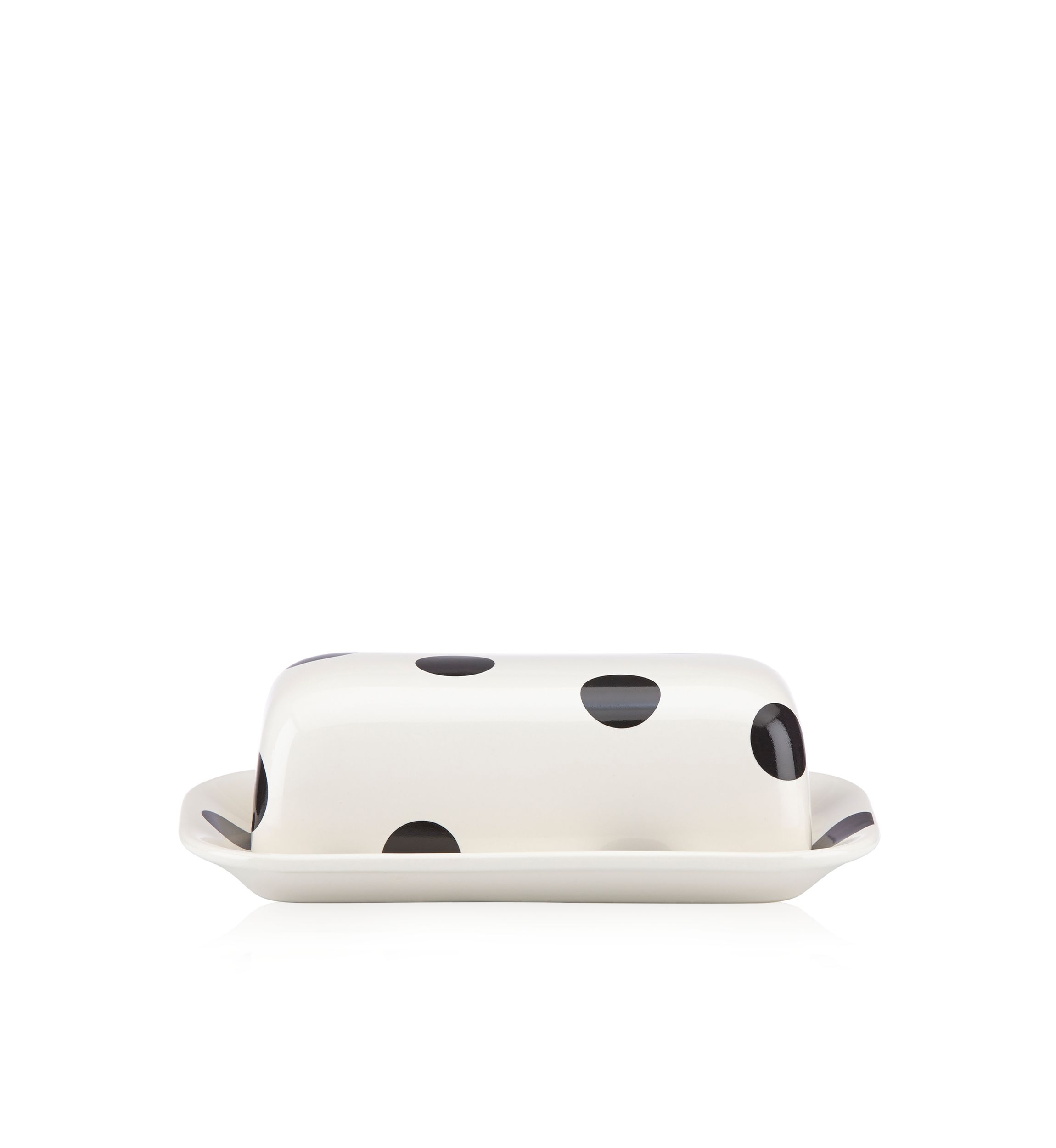 all in good taste Deco Dot Covered Butter Dish