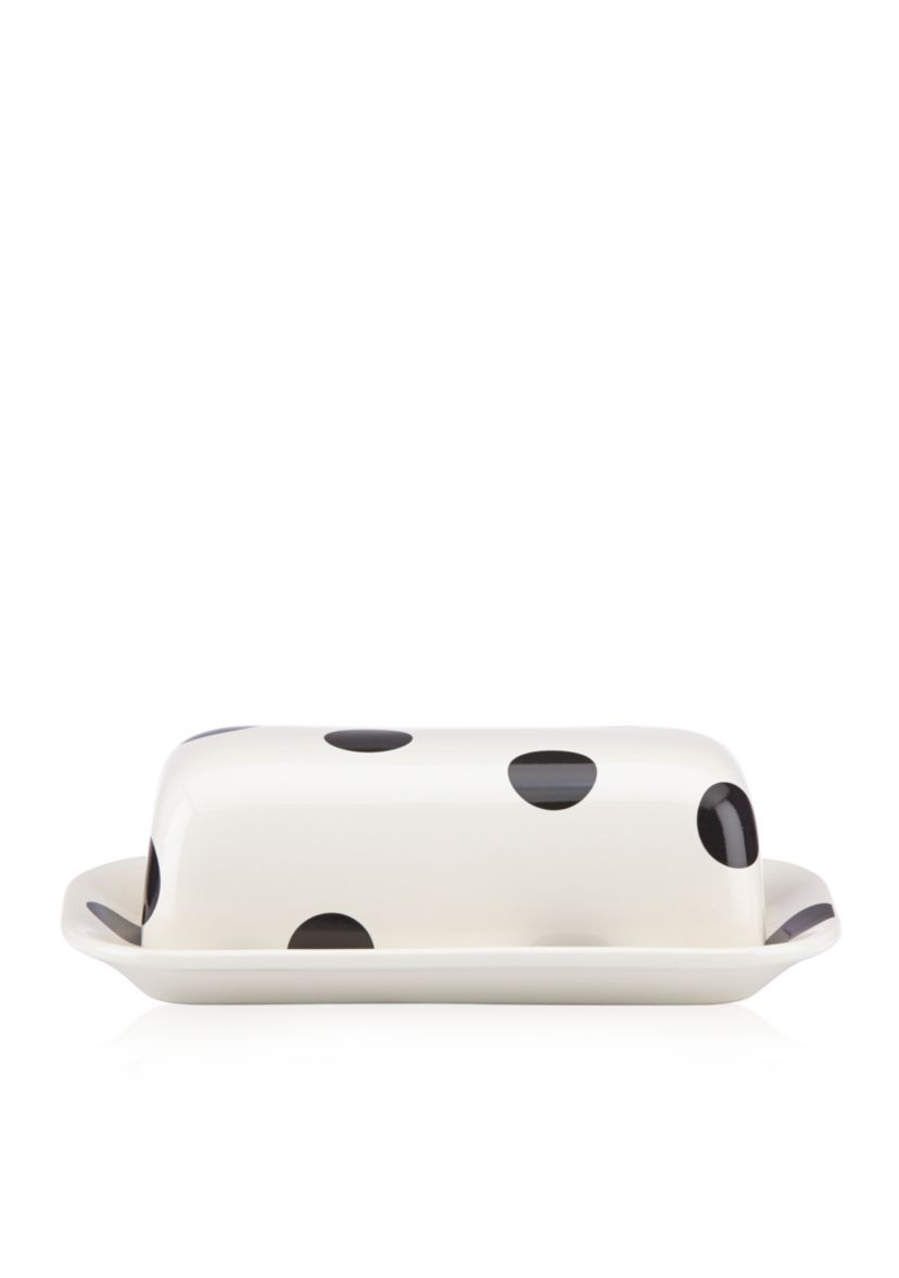 all in good taste Deco Dot Covered Butter Dish