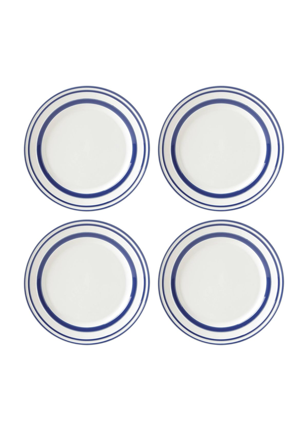 All in Good Taste Stripe Cobalt 4-Piece Accent Plate Set