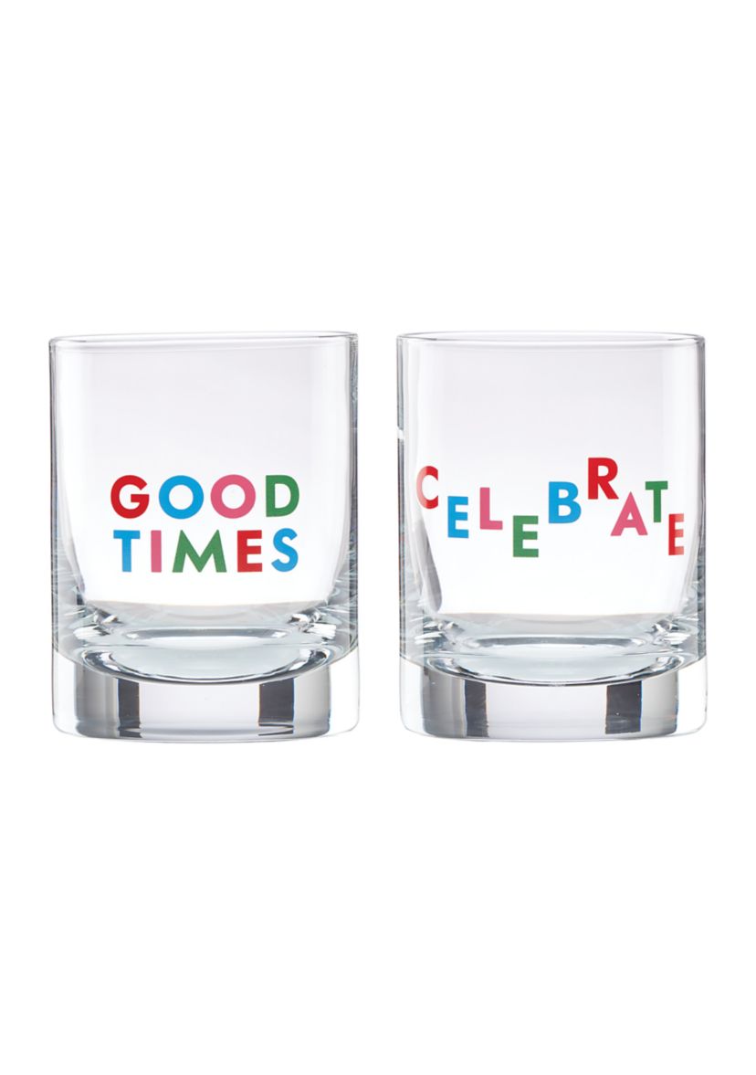 Celebrate 2-Piece Double Old Fashioned Glass Set