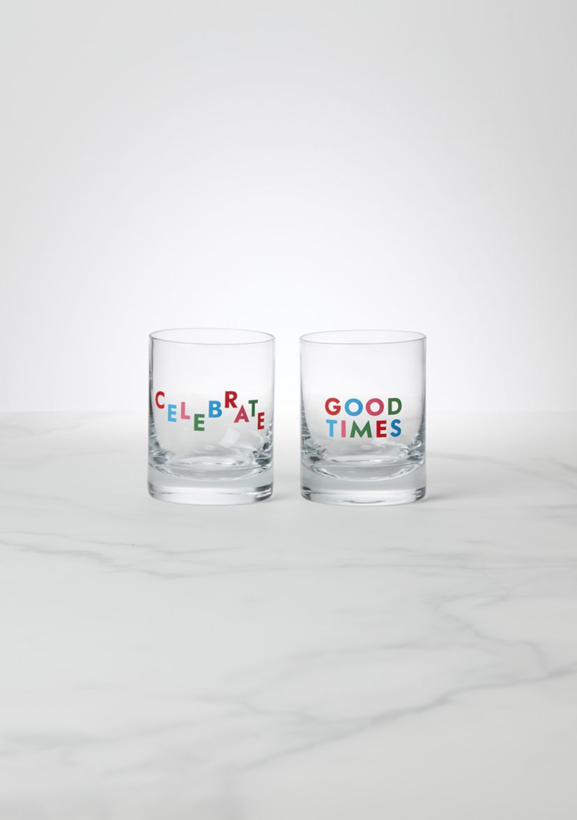 Celebrate 2-Piece Double Old Fashioned Glass Set