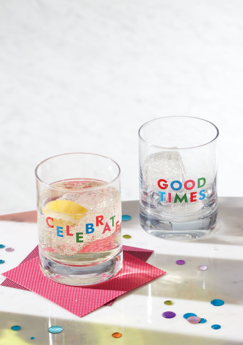 Celebrate 2-Piece Double Old Fashioned Glass Set