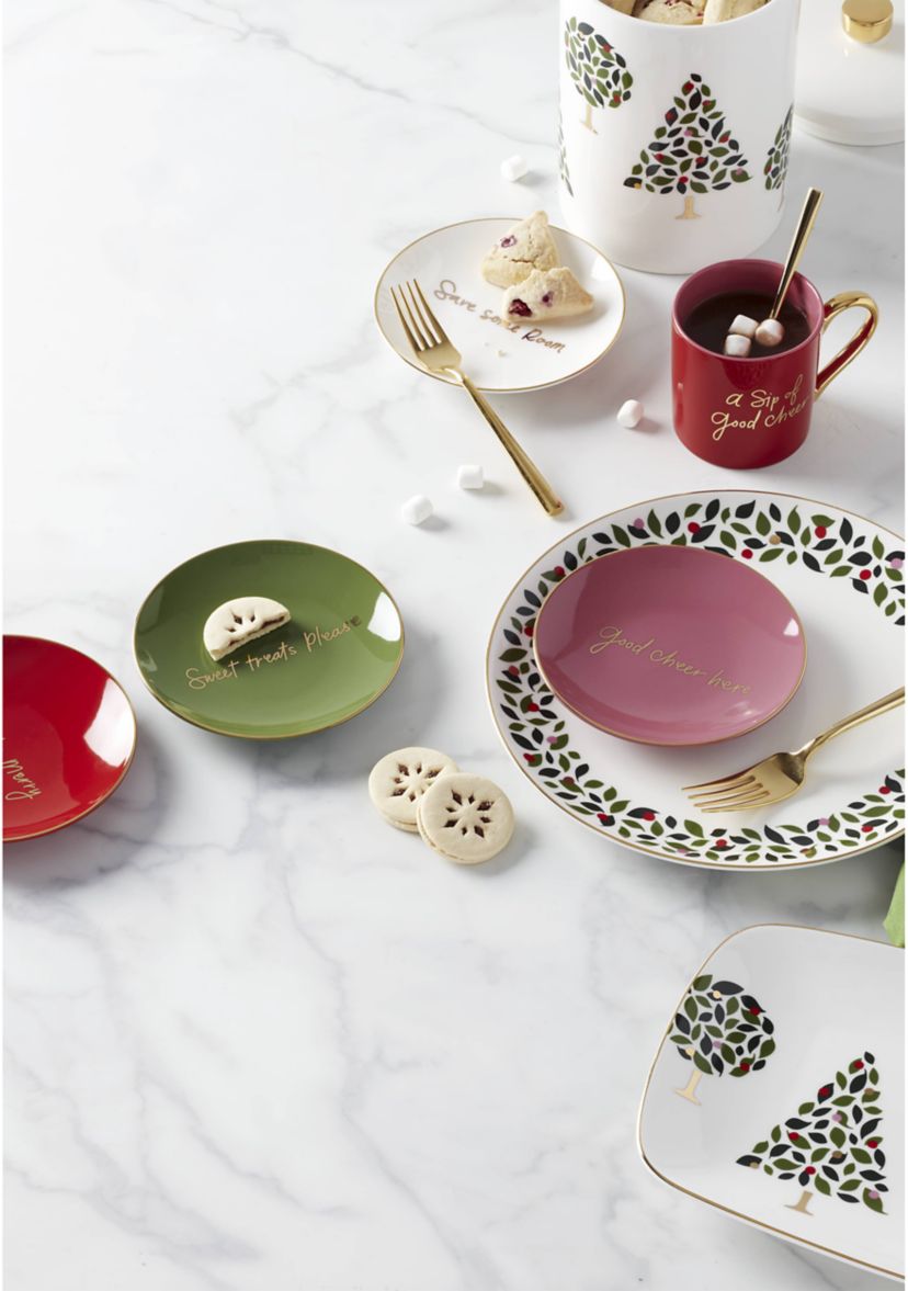 Be Jolly Color 4-Piece Tidbit Plates