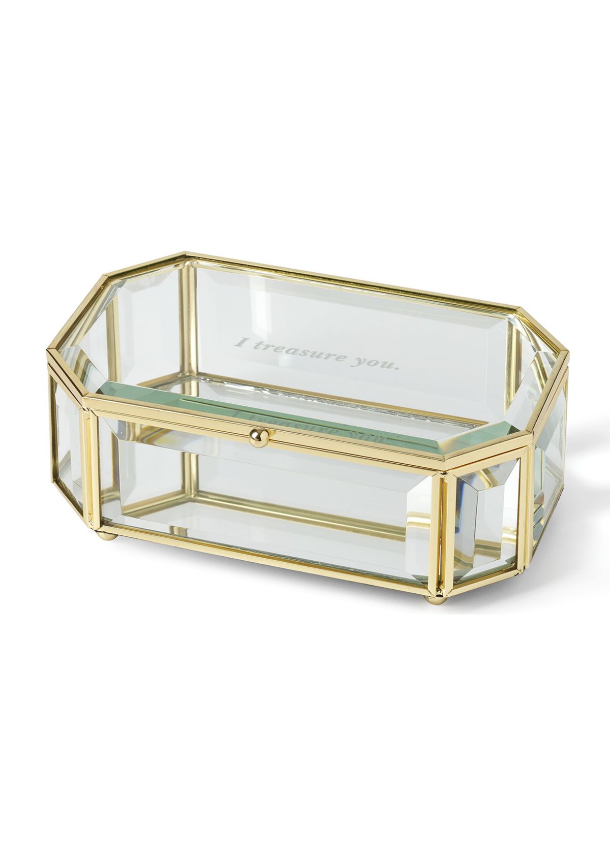 "I Treasure You" Clear Jewelry Box