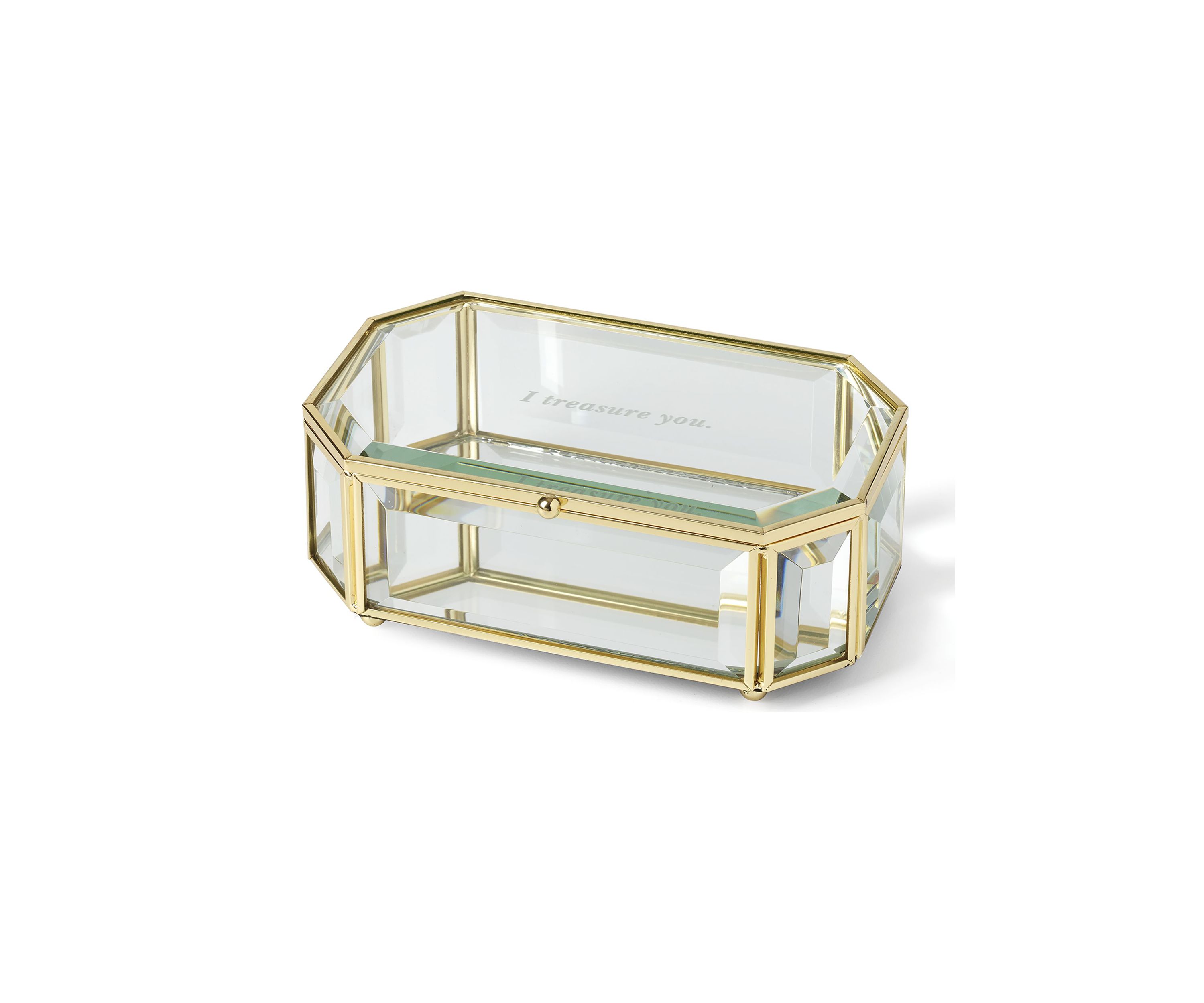 "I Treasure You" Clear Jewelry Box