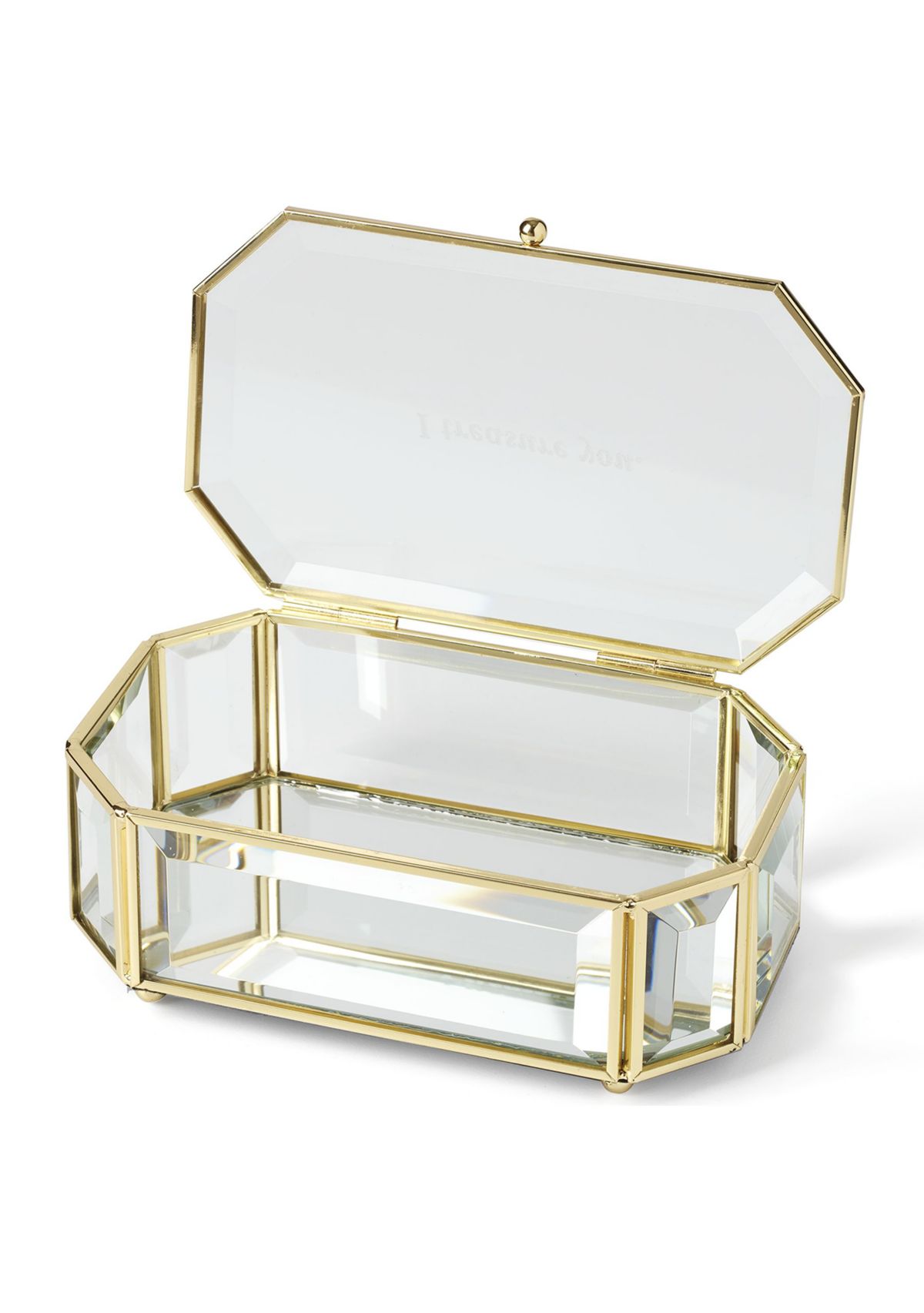 "I Treasure You" Clear Jewelry Box