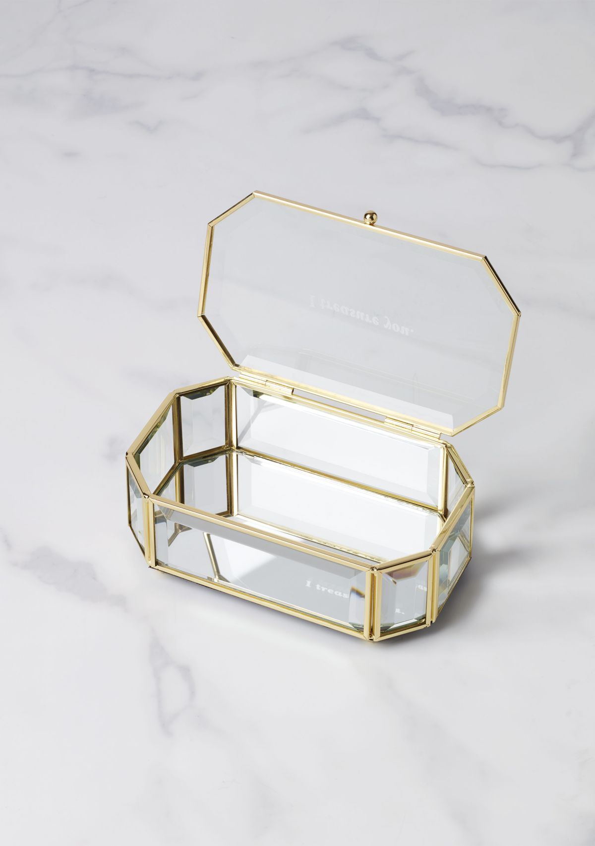 "I Treasure You" Clear Jewelry Box