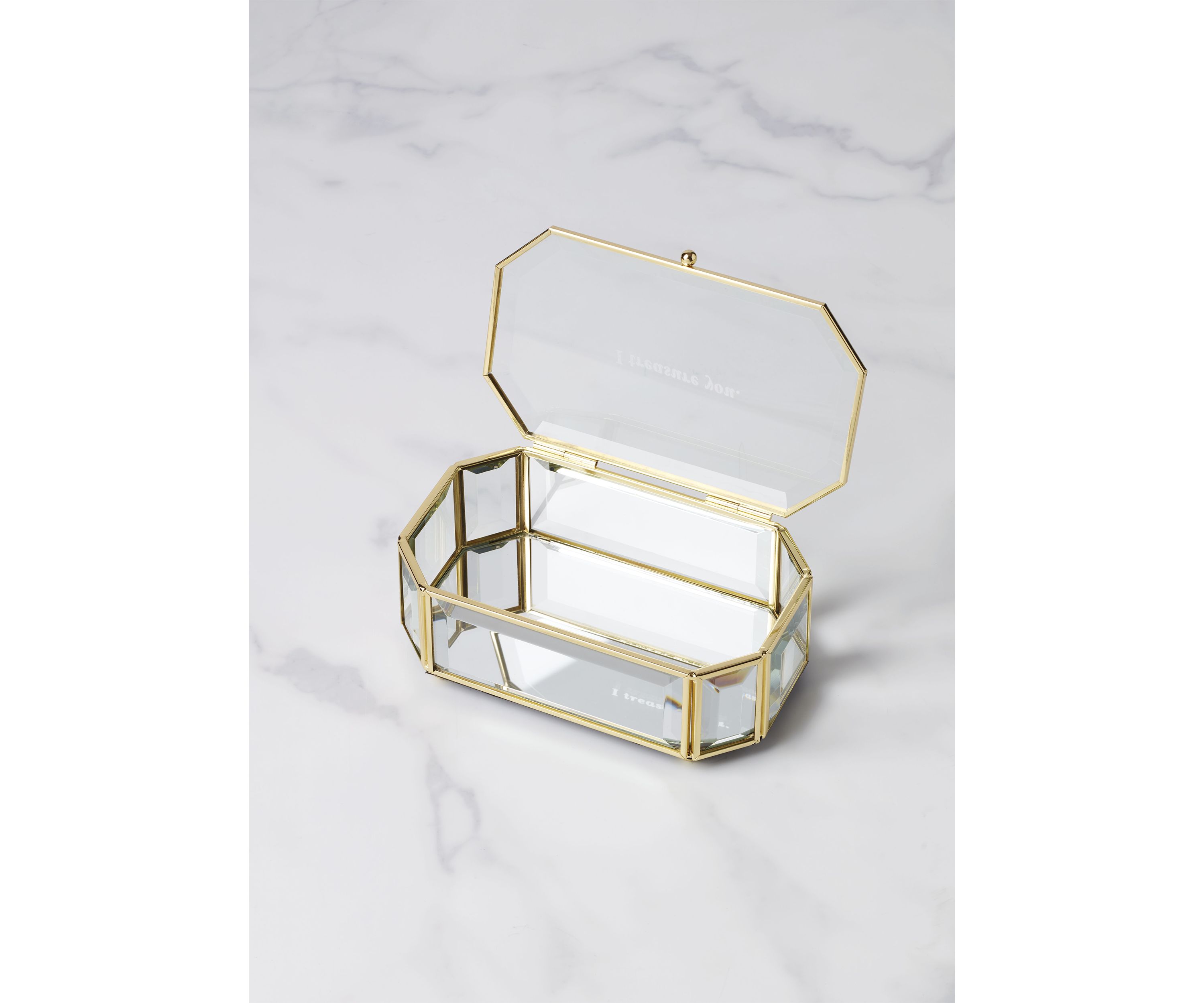 "I Treasure You" Clear Jewelry Box