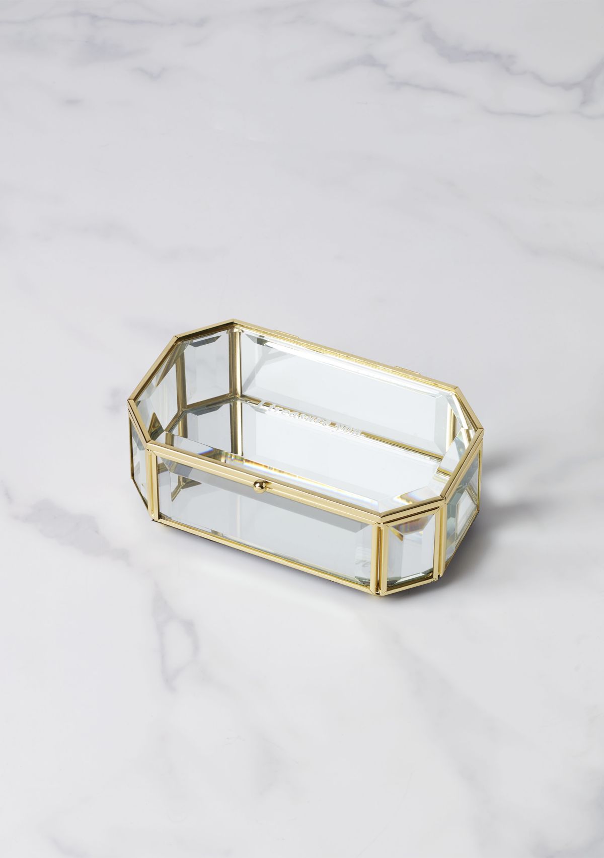 "I Treasure You" Clear Jewelry Box