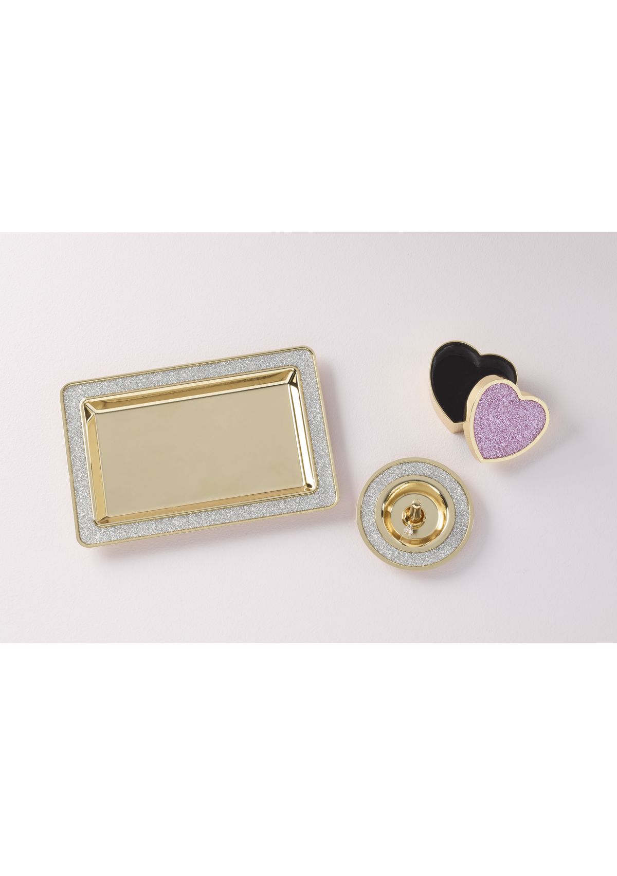 Sitting Pretty Pink Glitter Ring Dish