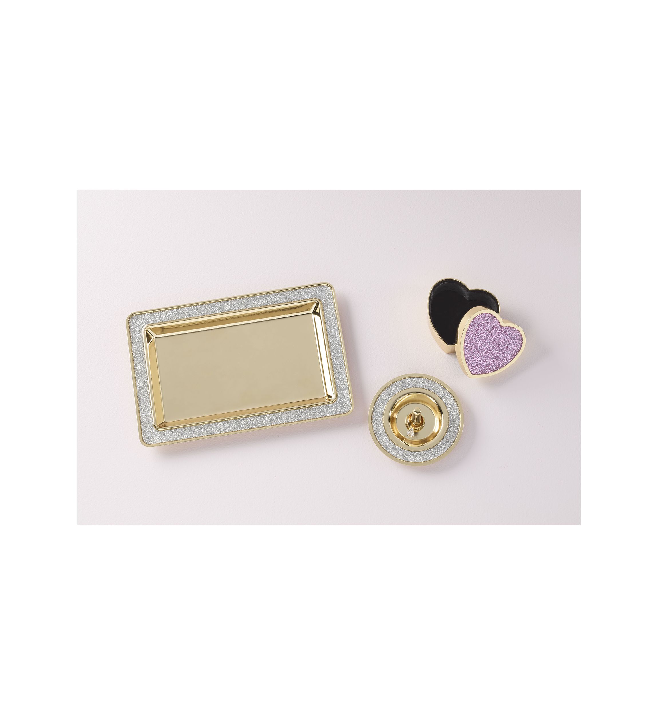 Sitting Pretty Pink Glitter Ring Dish