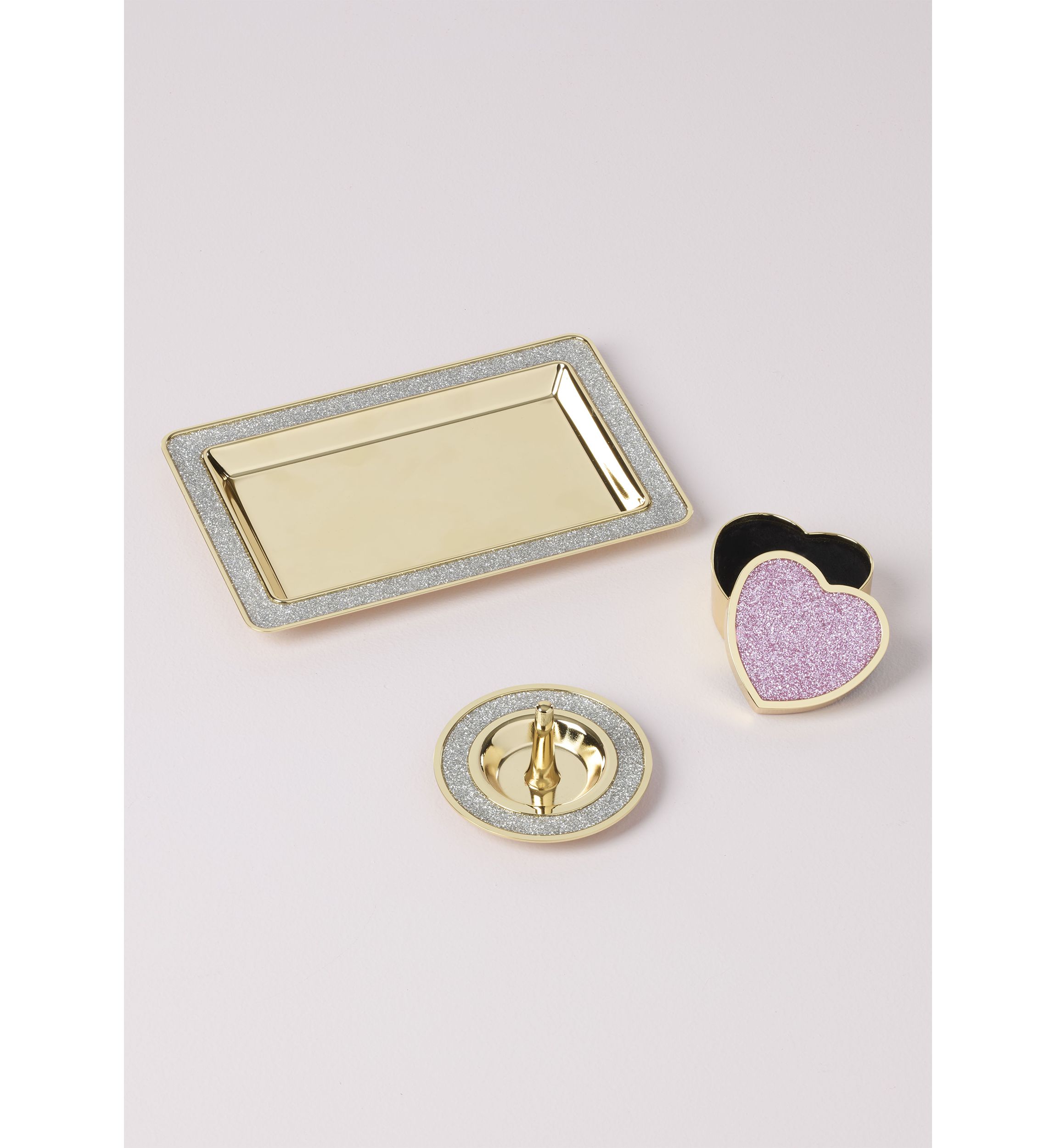 Sitting Pretty Pink Glitter Ring Dish
