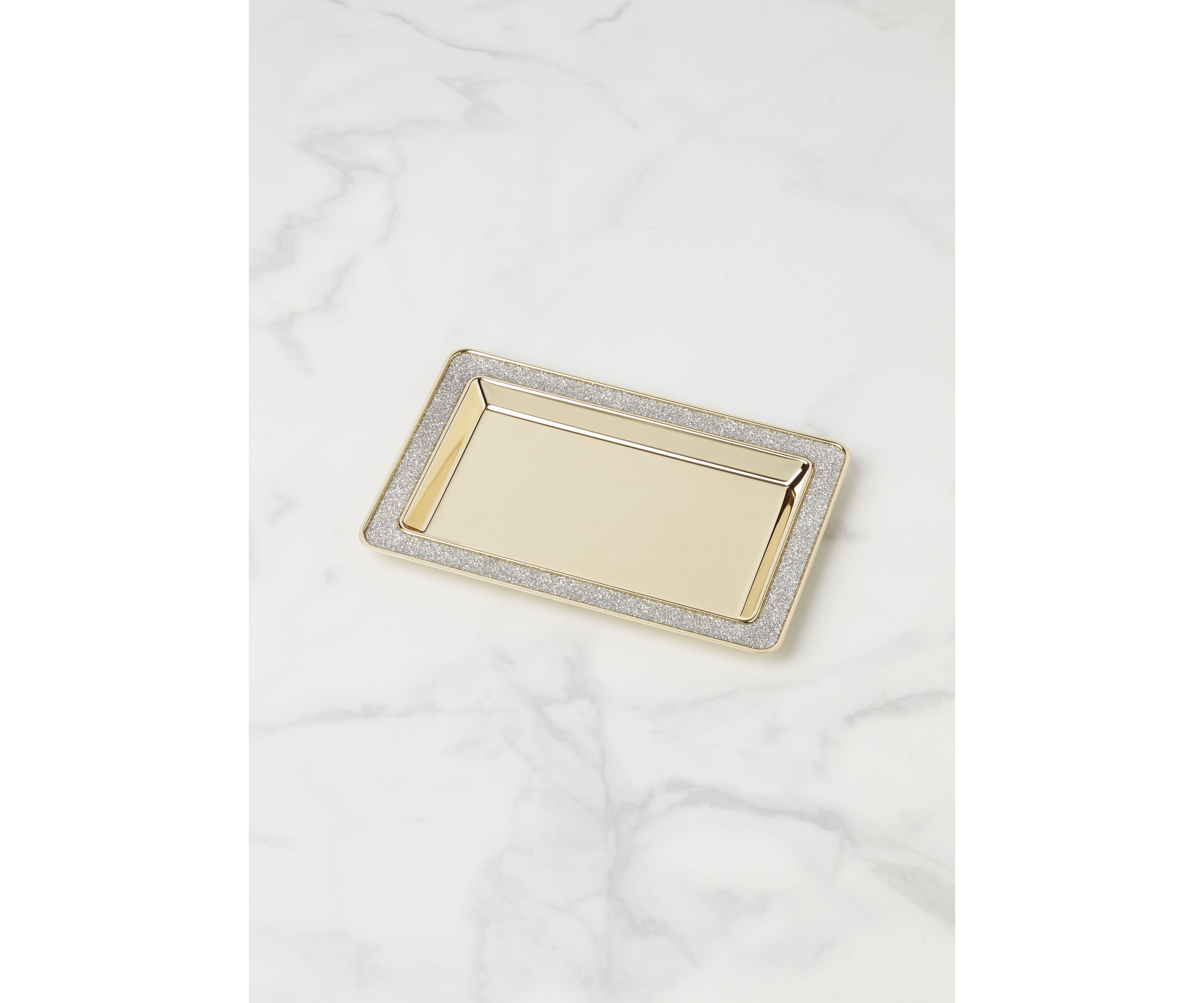 Sitting Pretty Silver Glitter Catch All Tray