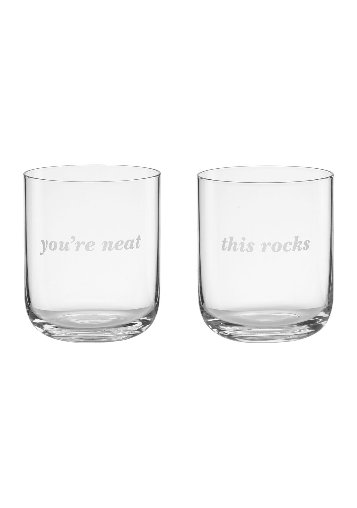 This Rocks & Youre Neat Double Old Fashioned Glasses - Set of 2