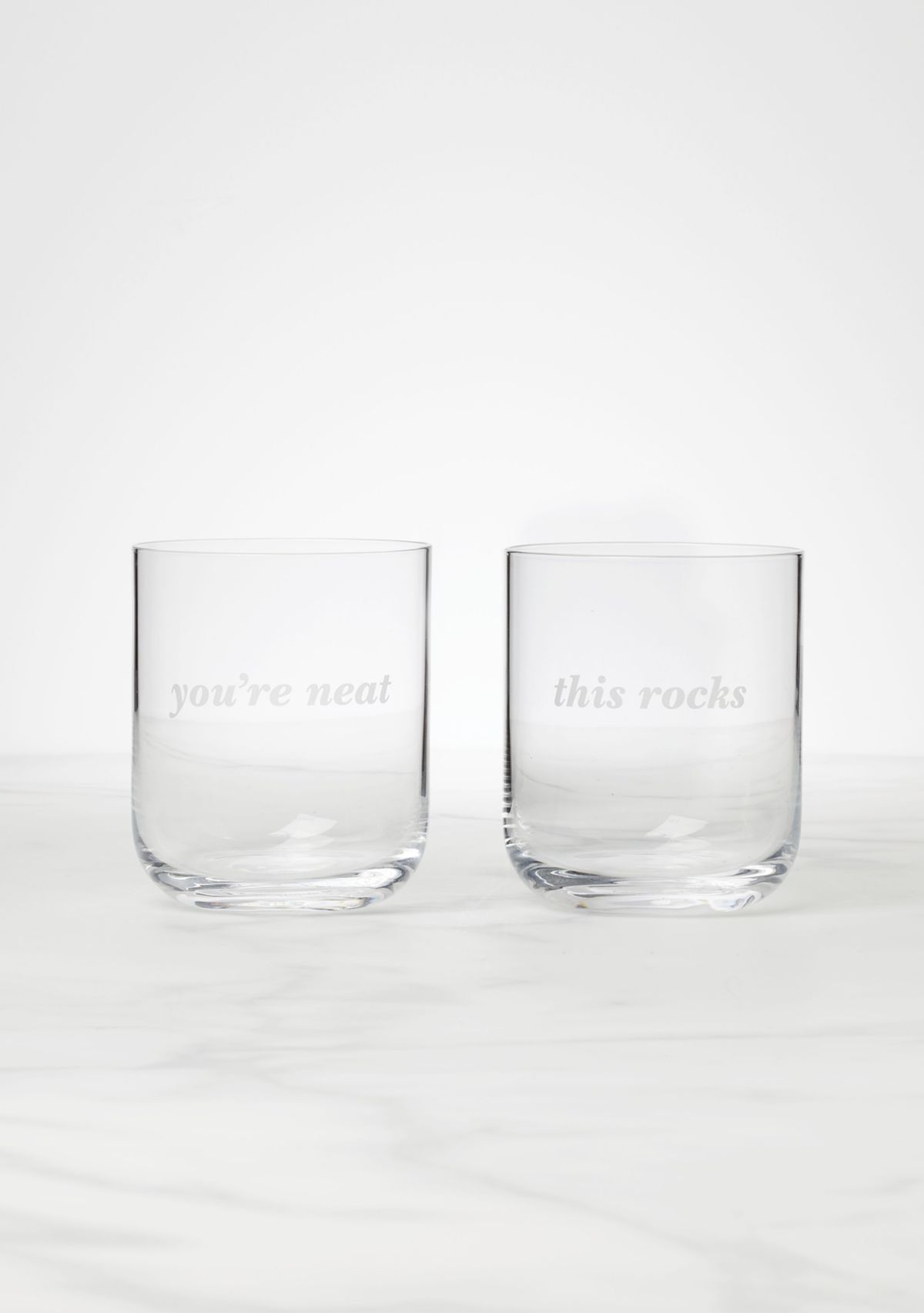 This Rocks & Youre Neat Double Old Fashioned Glasses - Set of 2