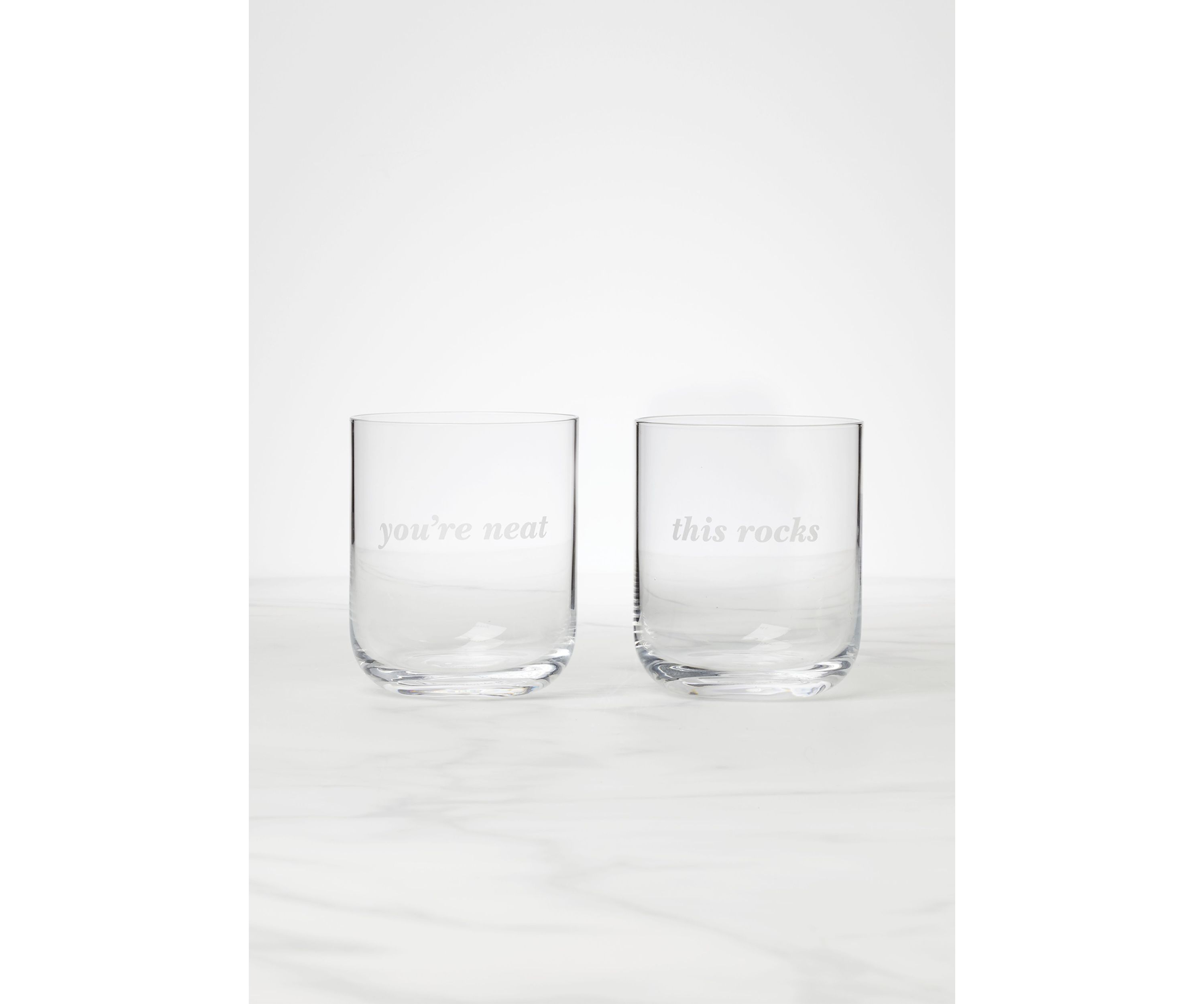 This Rocks & Youre Neat Double Old Fashioned Glasses - Set of 2