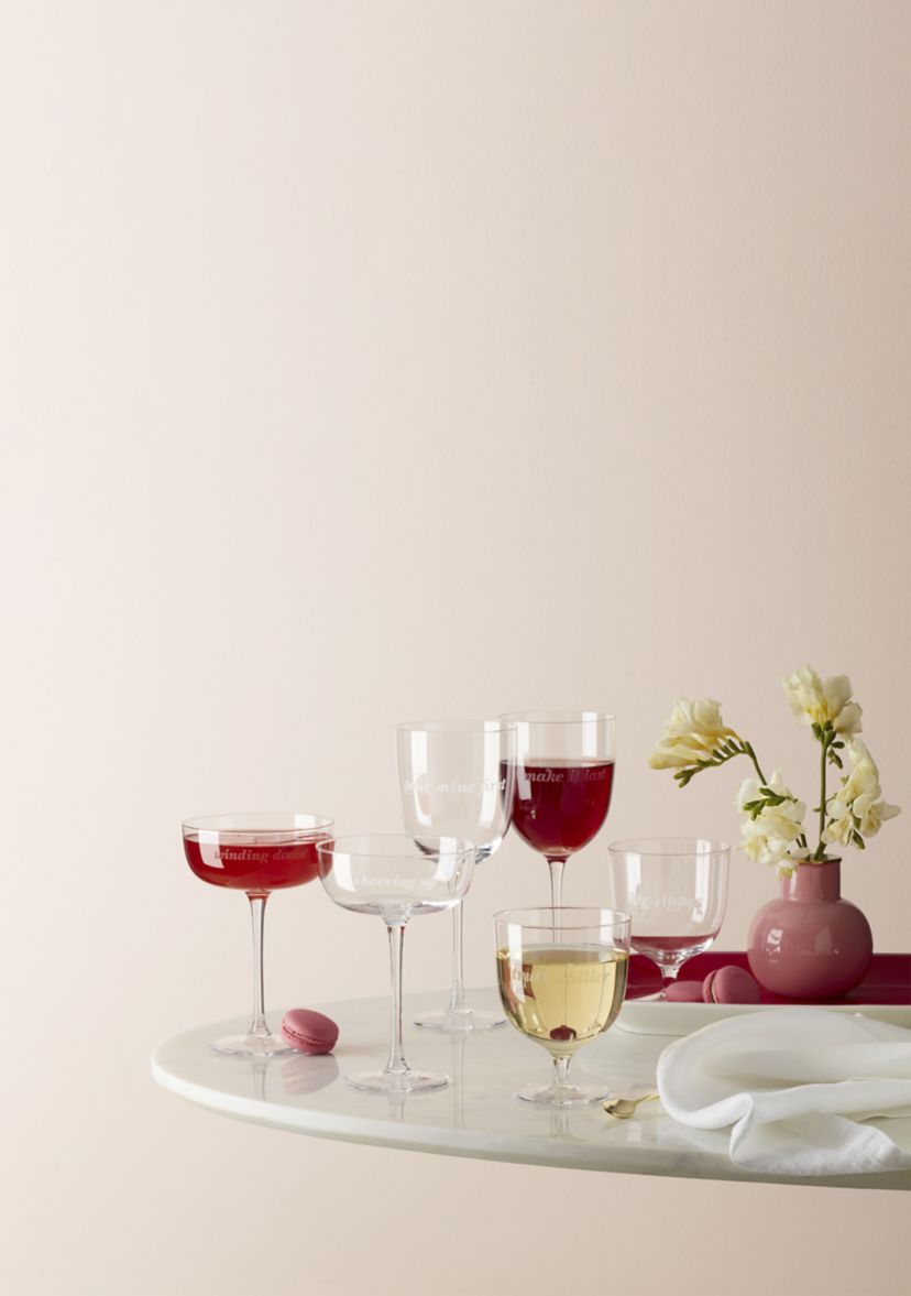Winding Down & Cheering Up Coupe Glasses - Set of 2