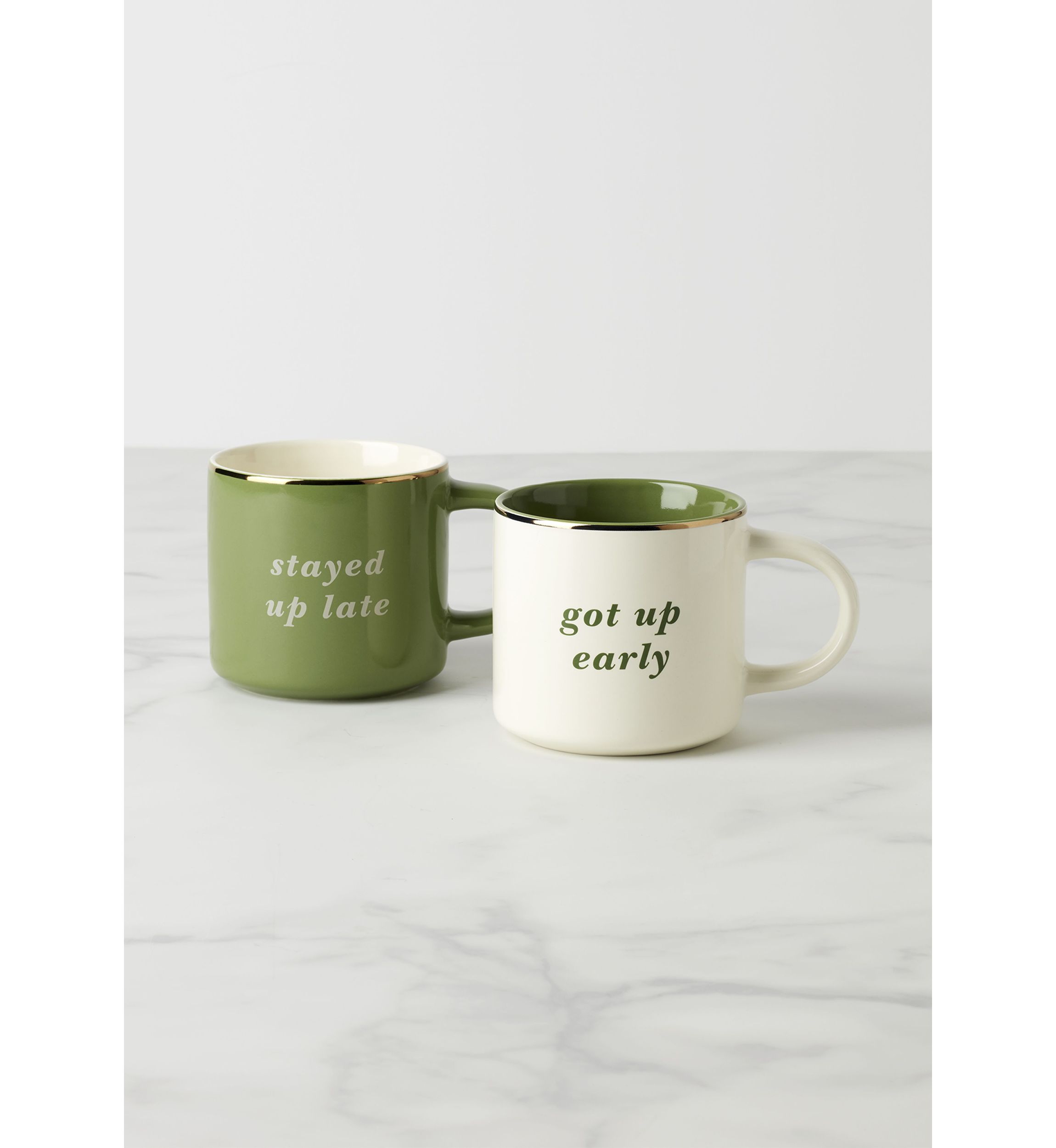 Got Up Early & Stayed Up Late Mugs - Set of 2