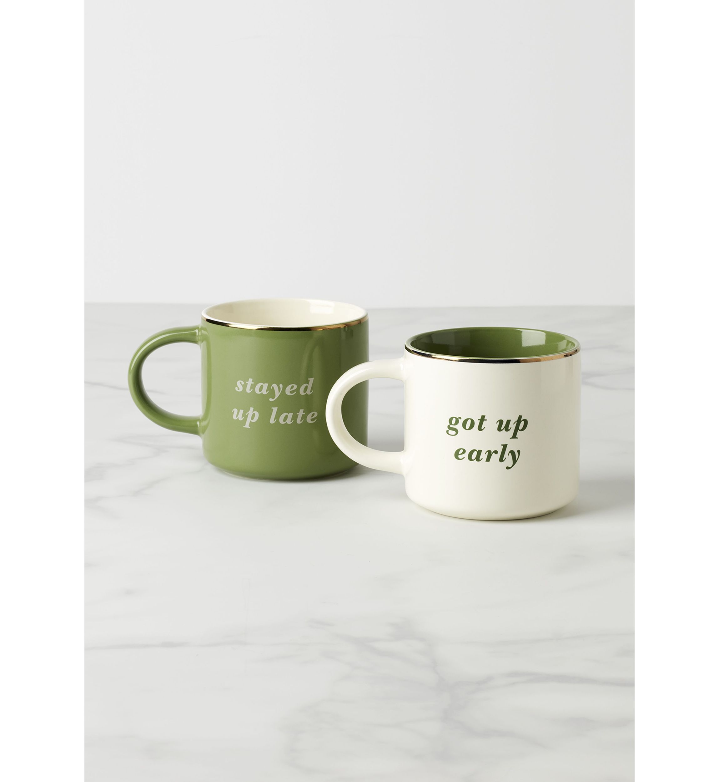Got Up Early & Stayed Up Late Mugs - Set of 2