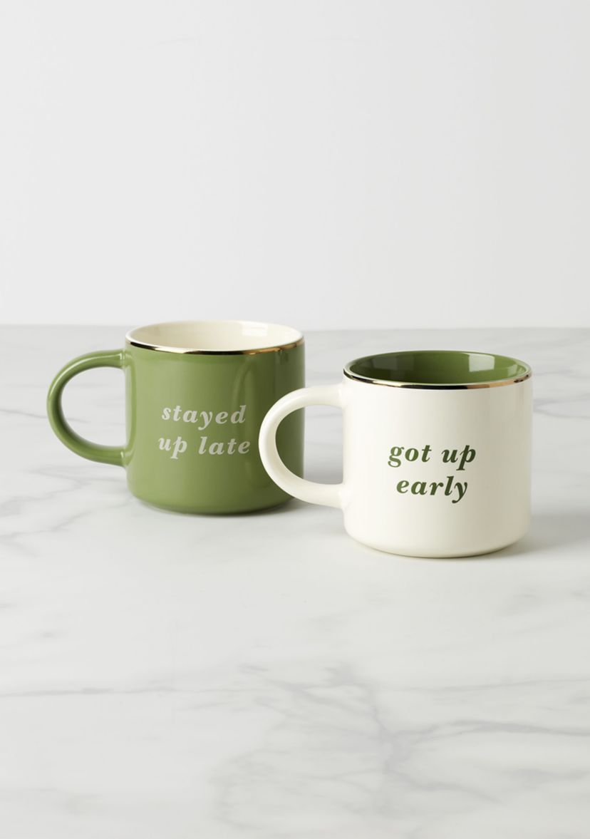 Got Up Early & Stayed Up Late Mugs - Set of 2