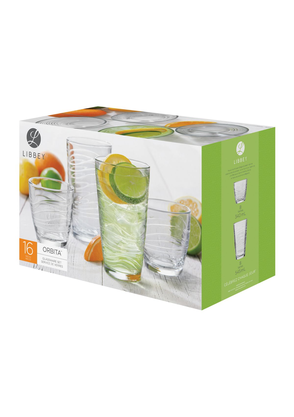 Orbita 16-Piece Glassware Set