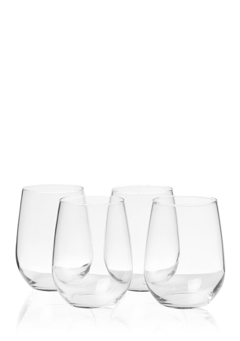 Vina Set of 4 Stemless White Wine Glasses