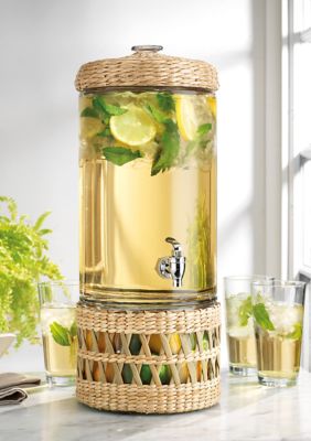 2 Gallon Rattan Beverage Dispenser