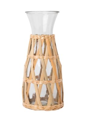 Home Essentials & Beyond 35 Ounce Carafe With Rattan Sleeve, 35 Ounces