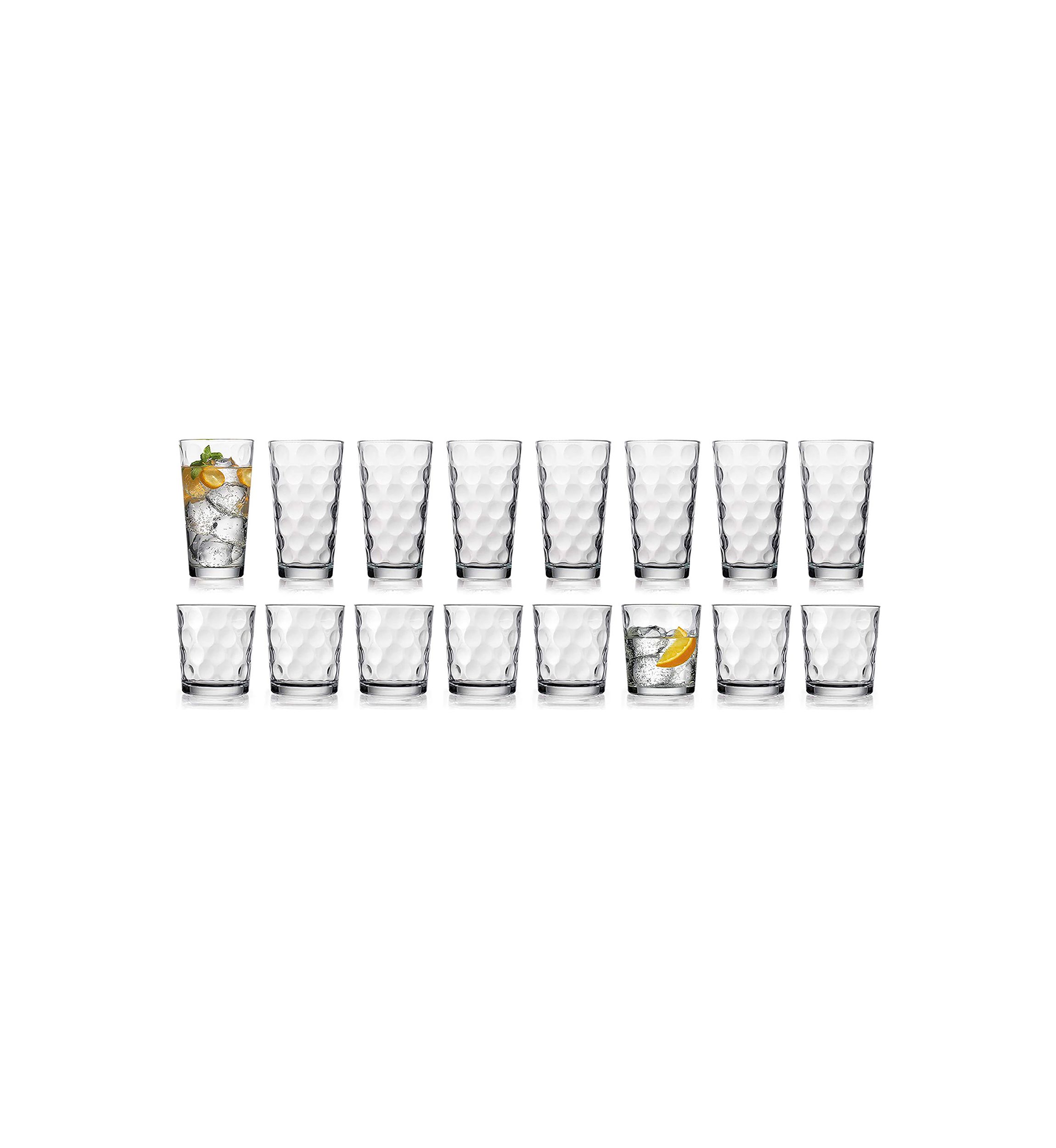 Modern Living 16 Piece Glassware Set in Eclipse Pattern
