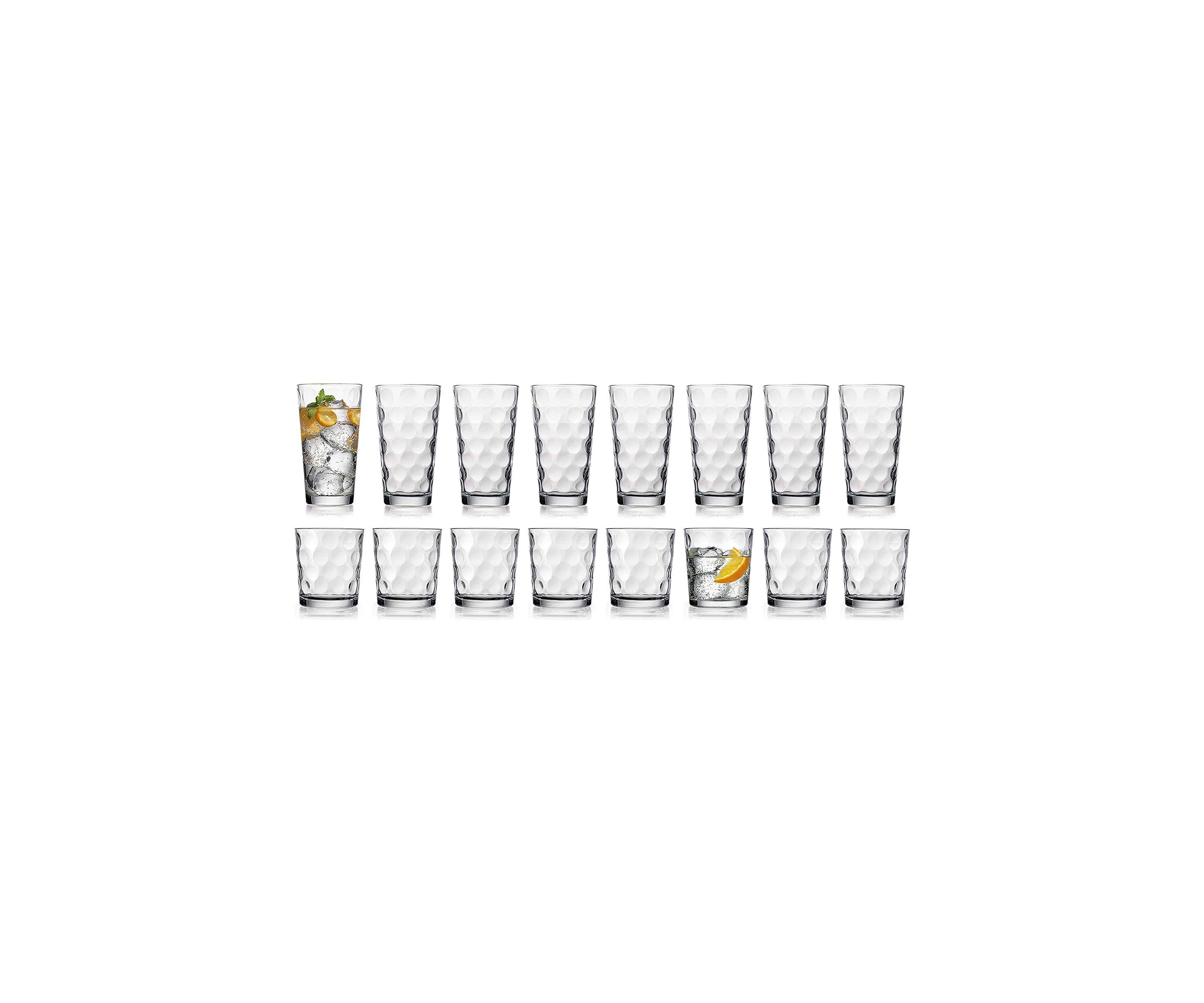 Modern Living 16 Piece Glassware Set in Eclipse Pattern