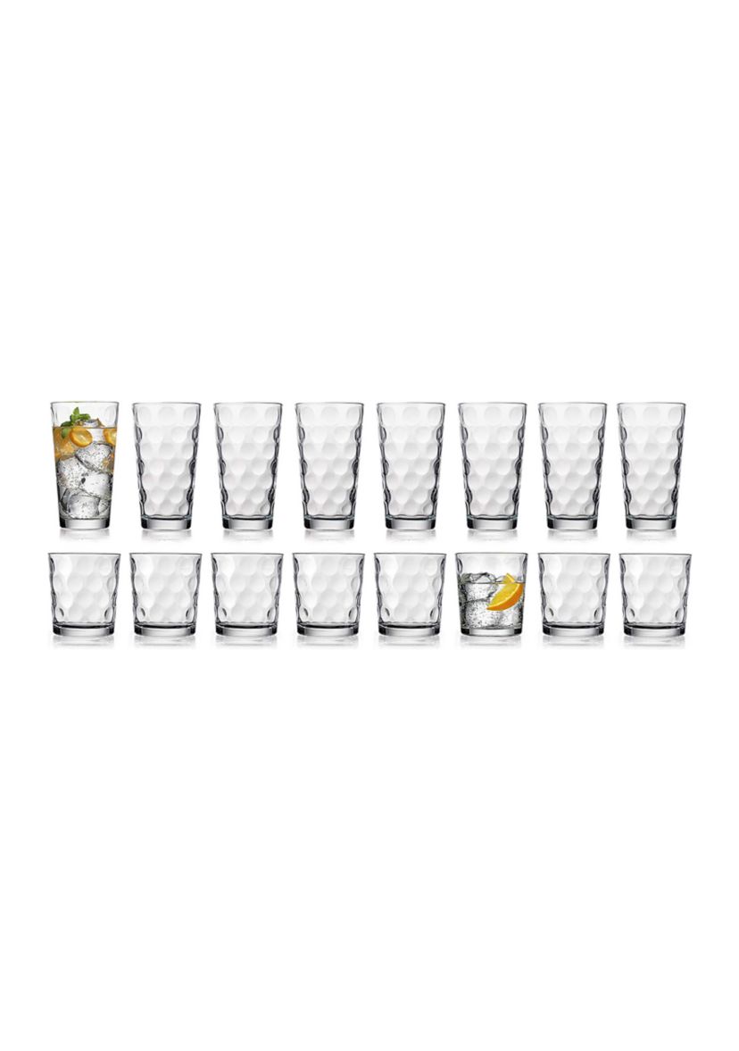 Modern Living 16 Piece Glassware Set in Eclipse Pattern