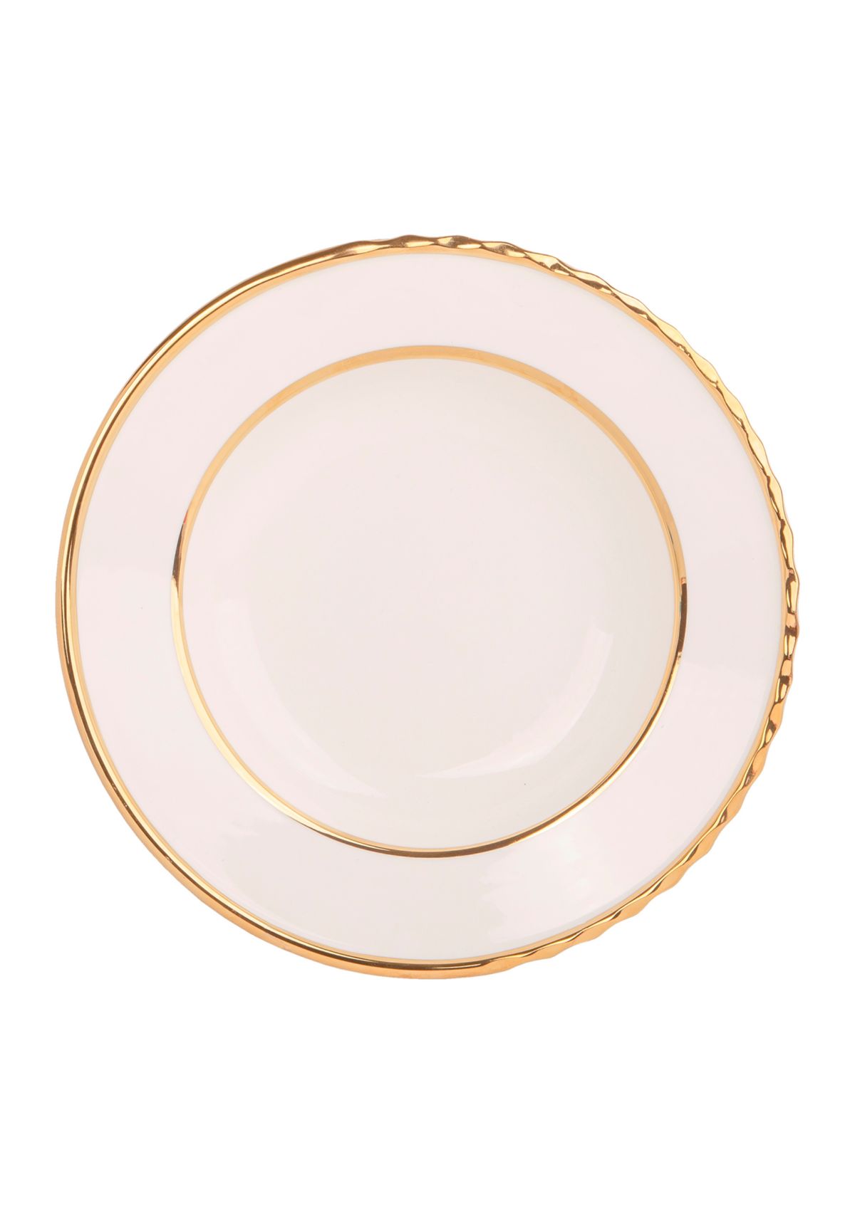 Gold Rimmed 11" Serving Bowl