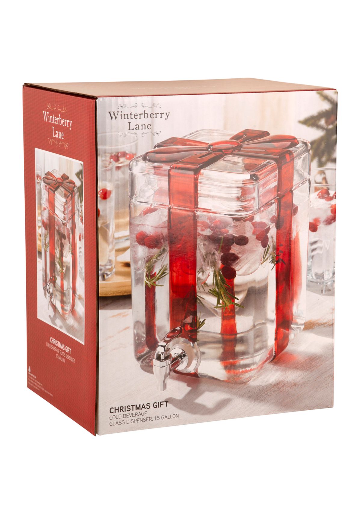 Holiday Present Shaped Beverage Dispenser
