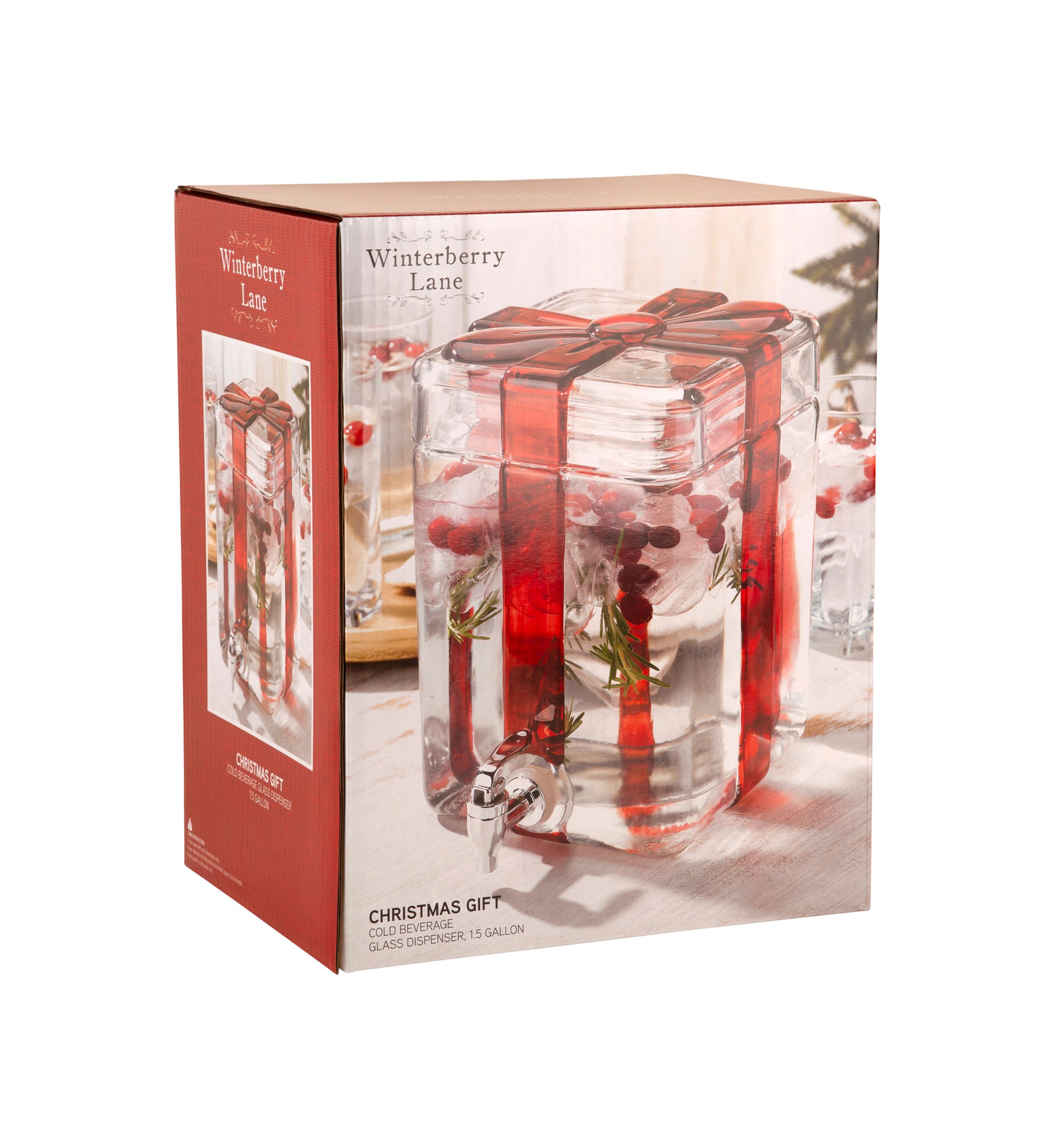 Holiday Present Shaped Beverage Dispenser