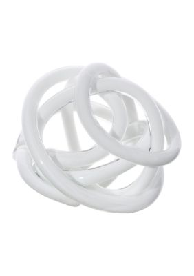 White Glass Decorative Knot