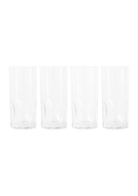 16 oz Highball Glasses with Pinched Design - Set of 4