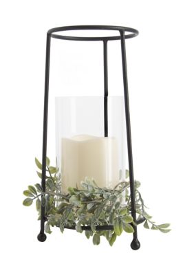 LED Bryant Lantern with Faux Greenery