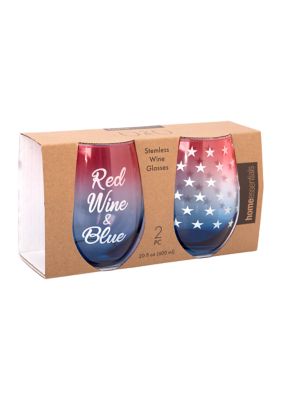 Stemless Wine Glasses with Design