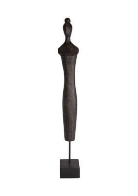 28" Black Wood Silhouette Sculpture