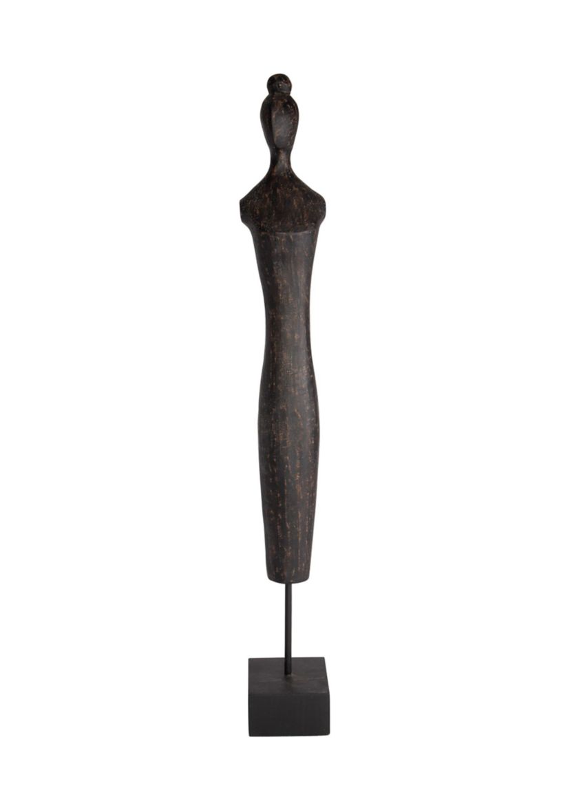 28" Black Wood Silhouette Sculpture