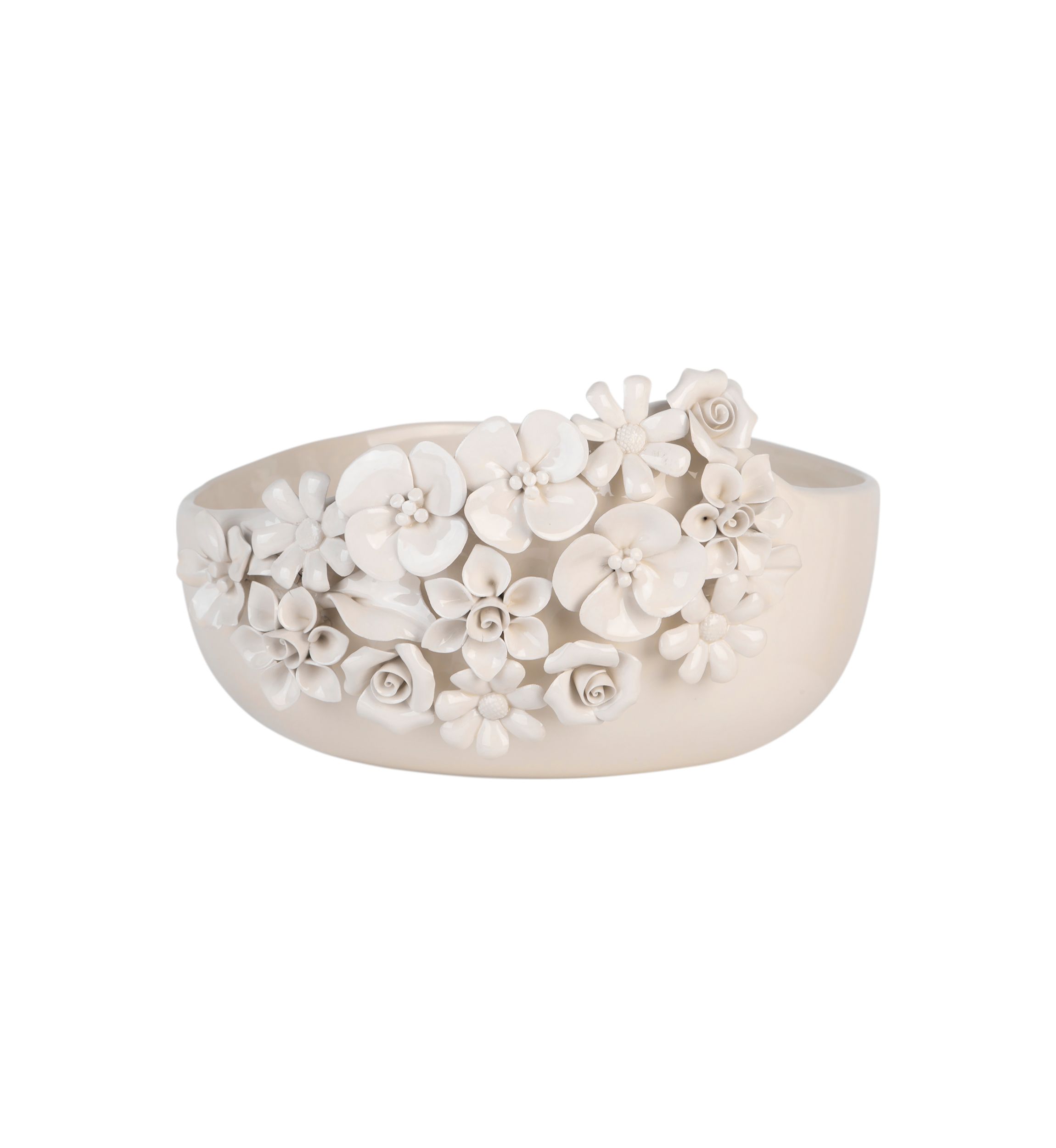White Centerpiece Flower Bowl