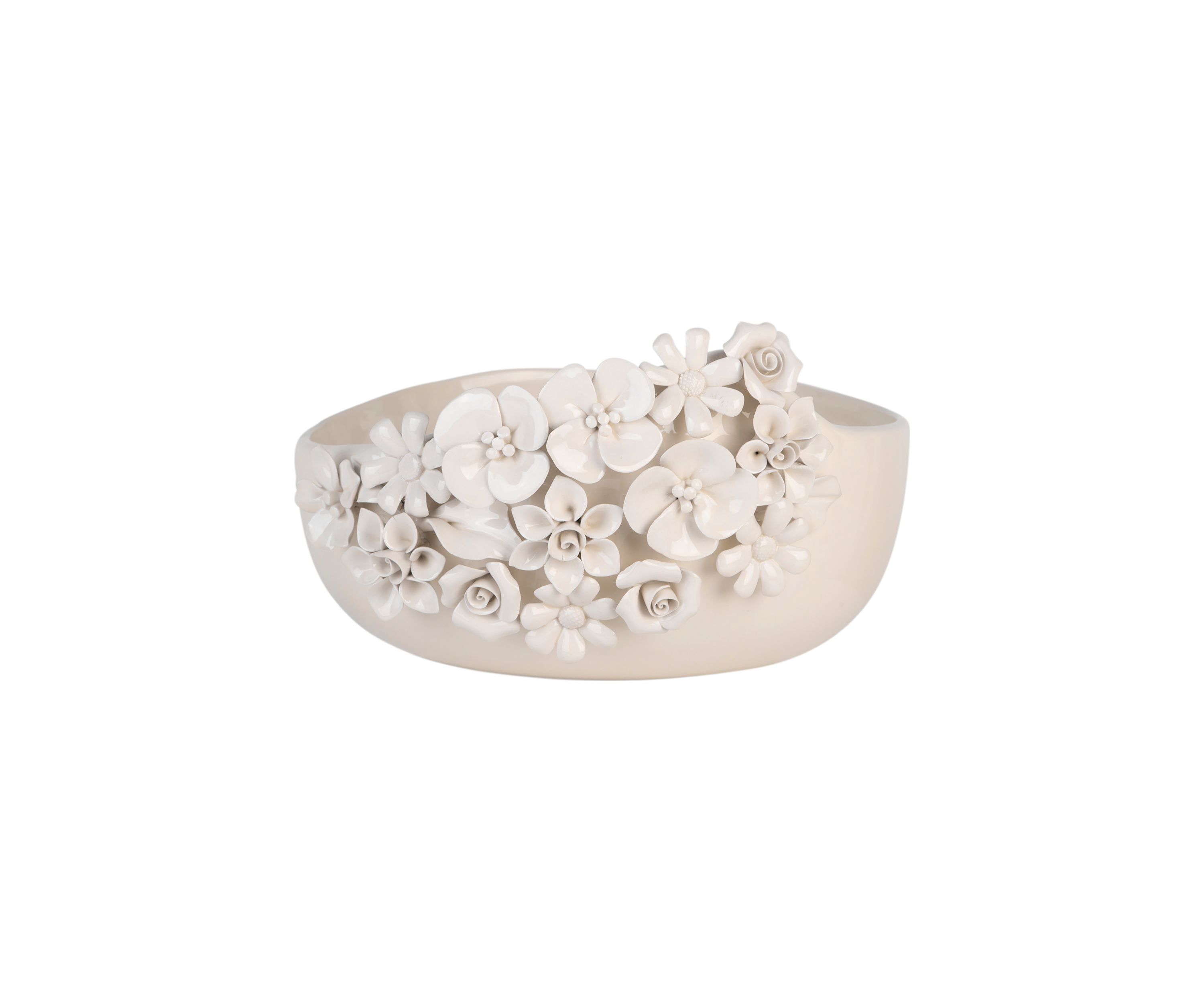 White Centerpiece Flower Bowl