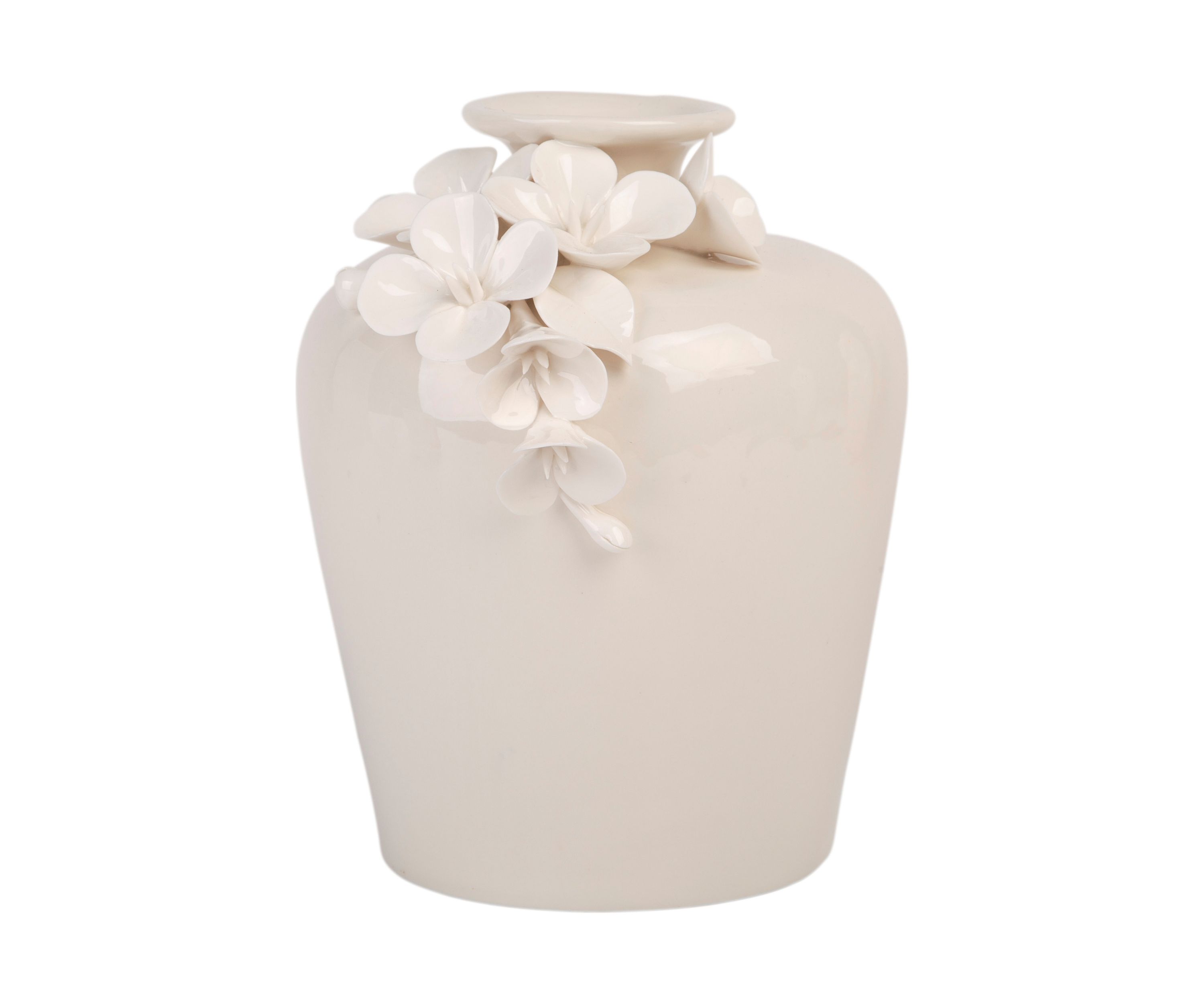Cascading White Flower Vase