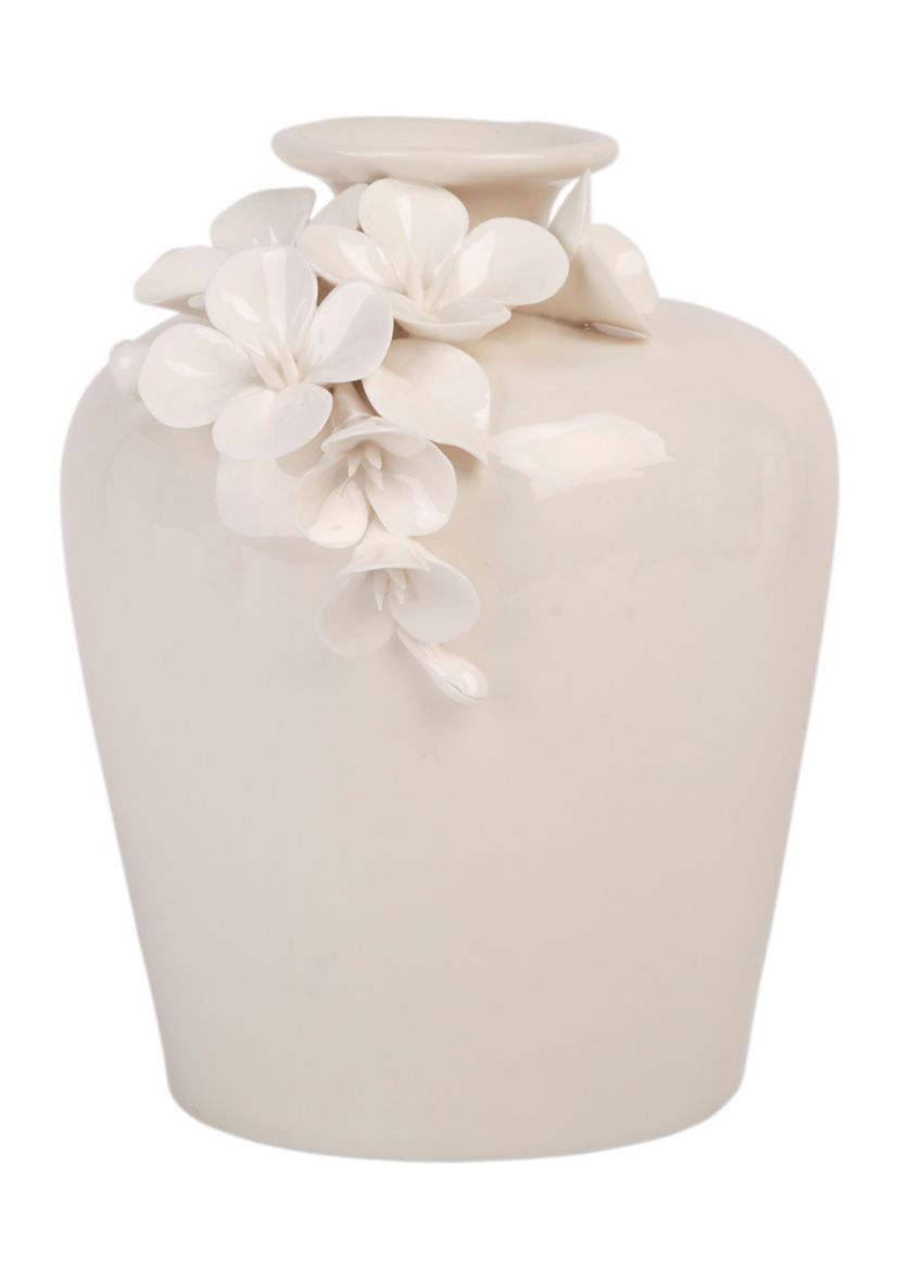 Cascading White Flower Vase
