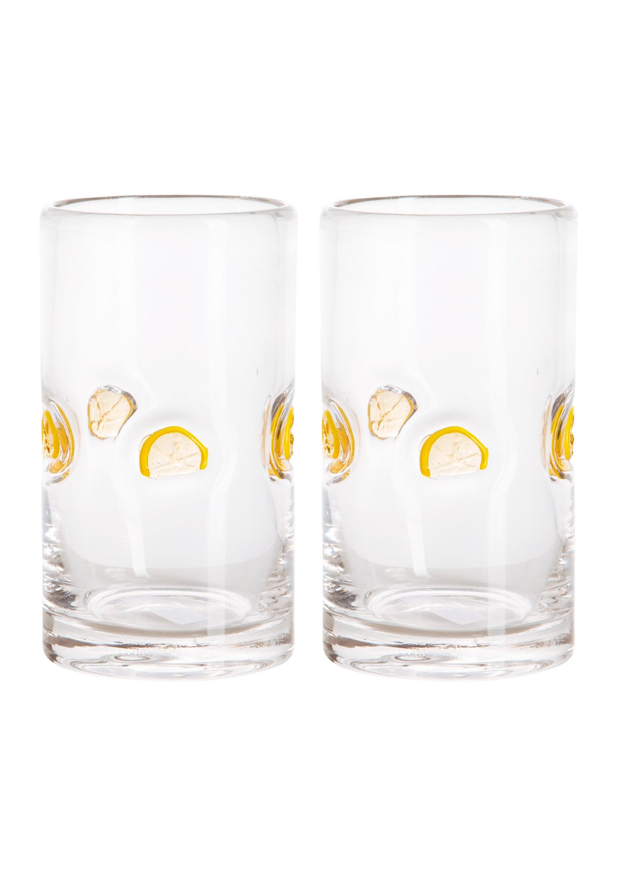 Set of 2 Lemon Highball Glasses